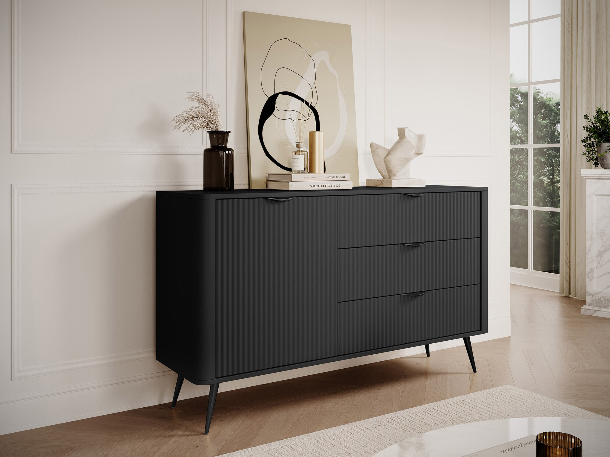 Chest of drawers Lectum (Graphite)