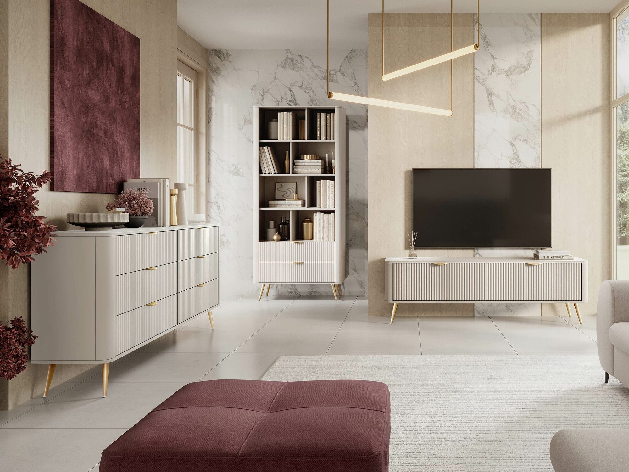 Chest of drawers Lectum II (Beige)