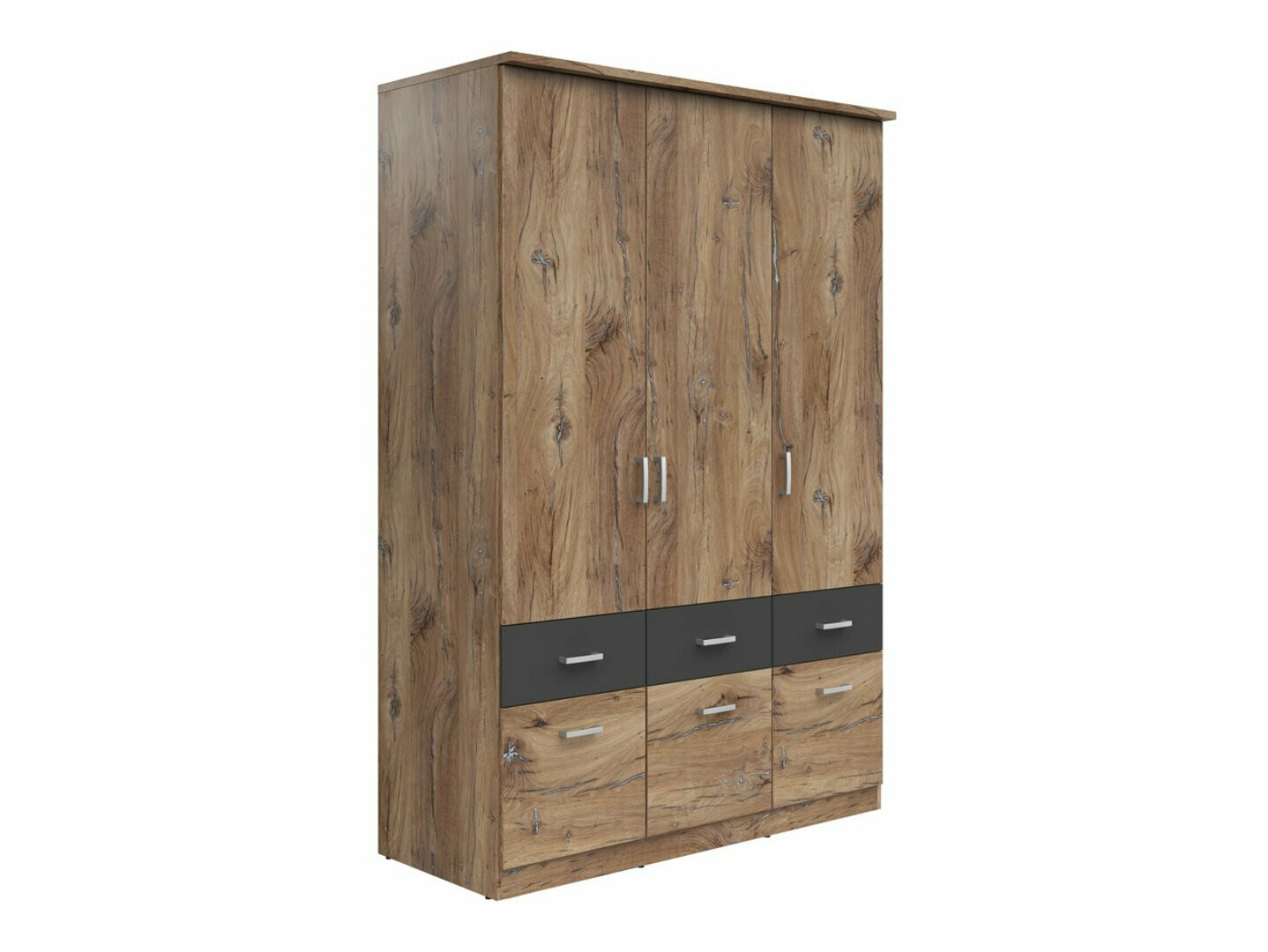Wardrobe Boston 534 (Dark oak + Graphite)