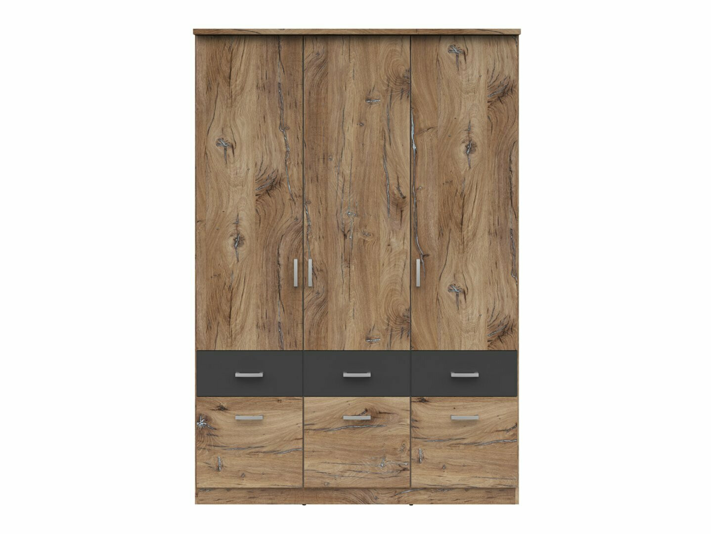 Wardrobe Boston 534 (Dark oak + Graphite)