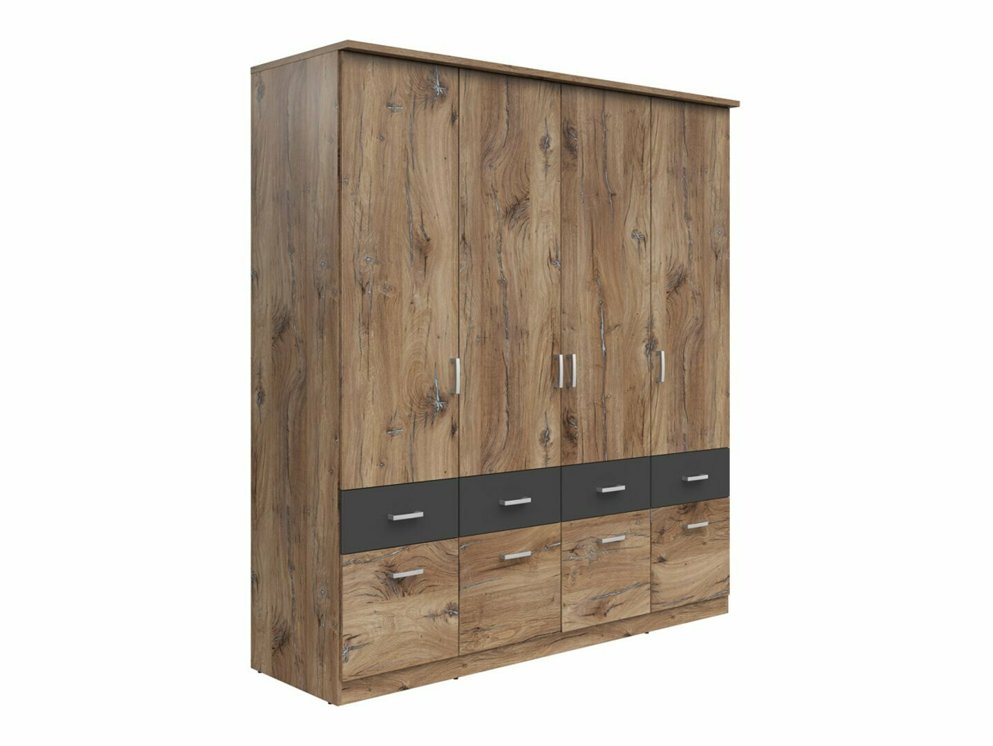 Wardrobe Boston 537 (Dark oak + Graphite)