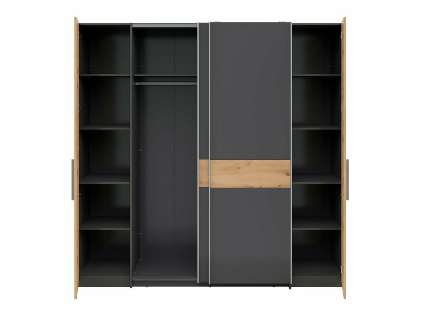 Wardrobe Boston 541 (Artisan oak + Graphite)