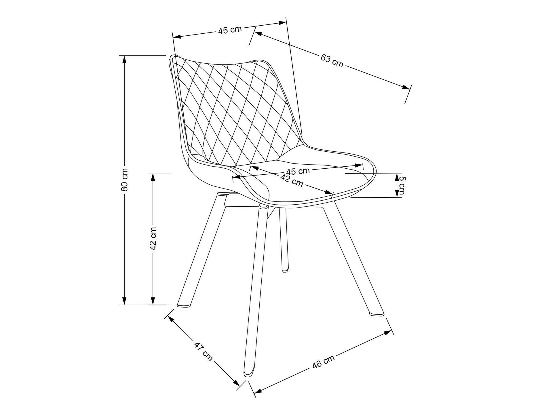 Chair Houston 1442 (Bluvel 86)