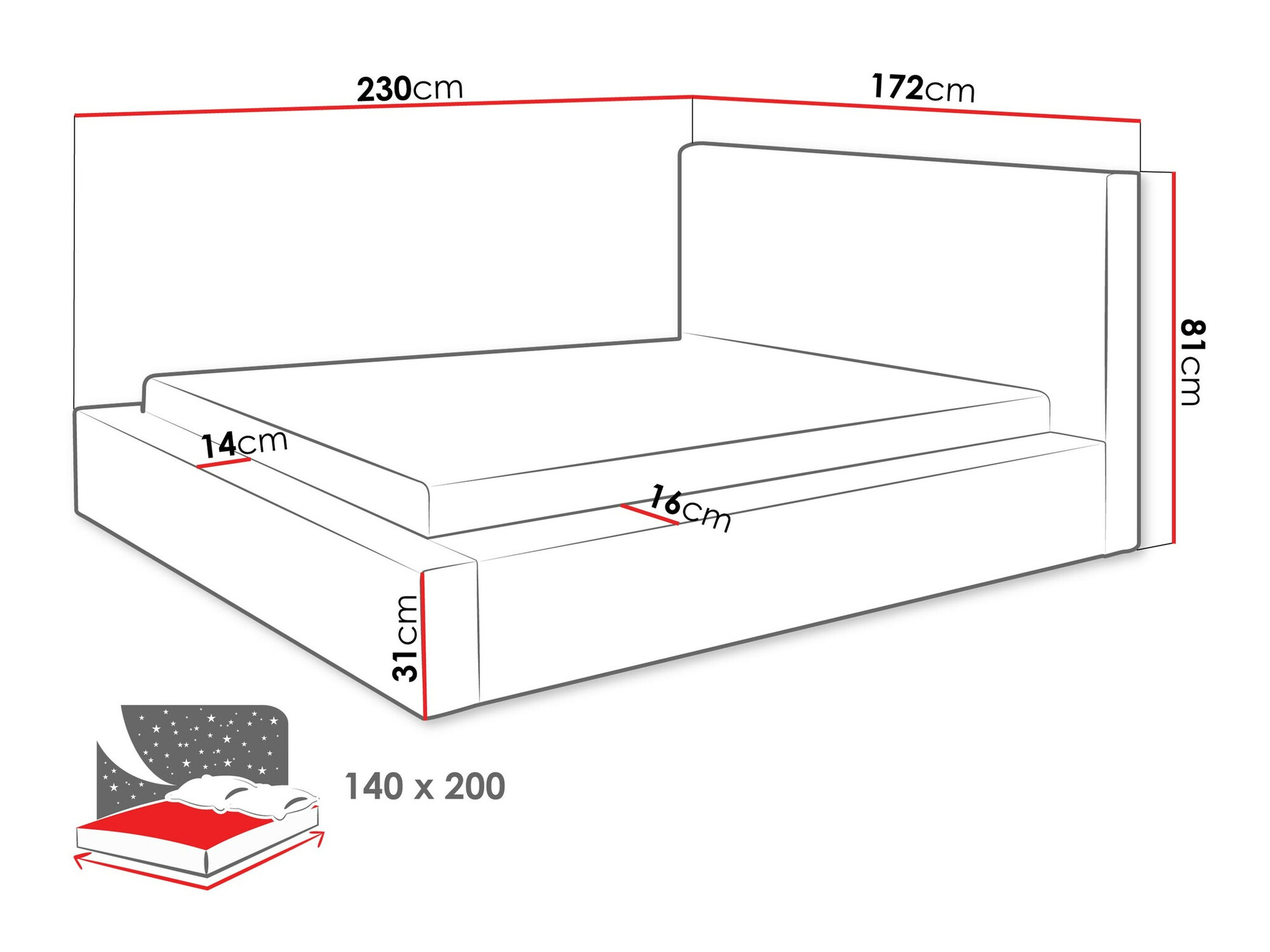 Bed TrendyNest Cervara (Top 02)