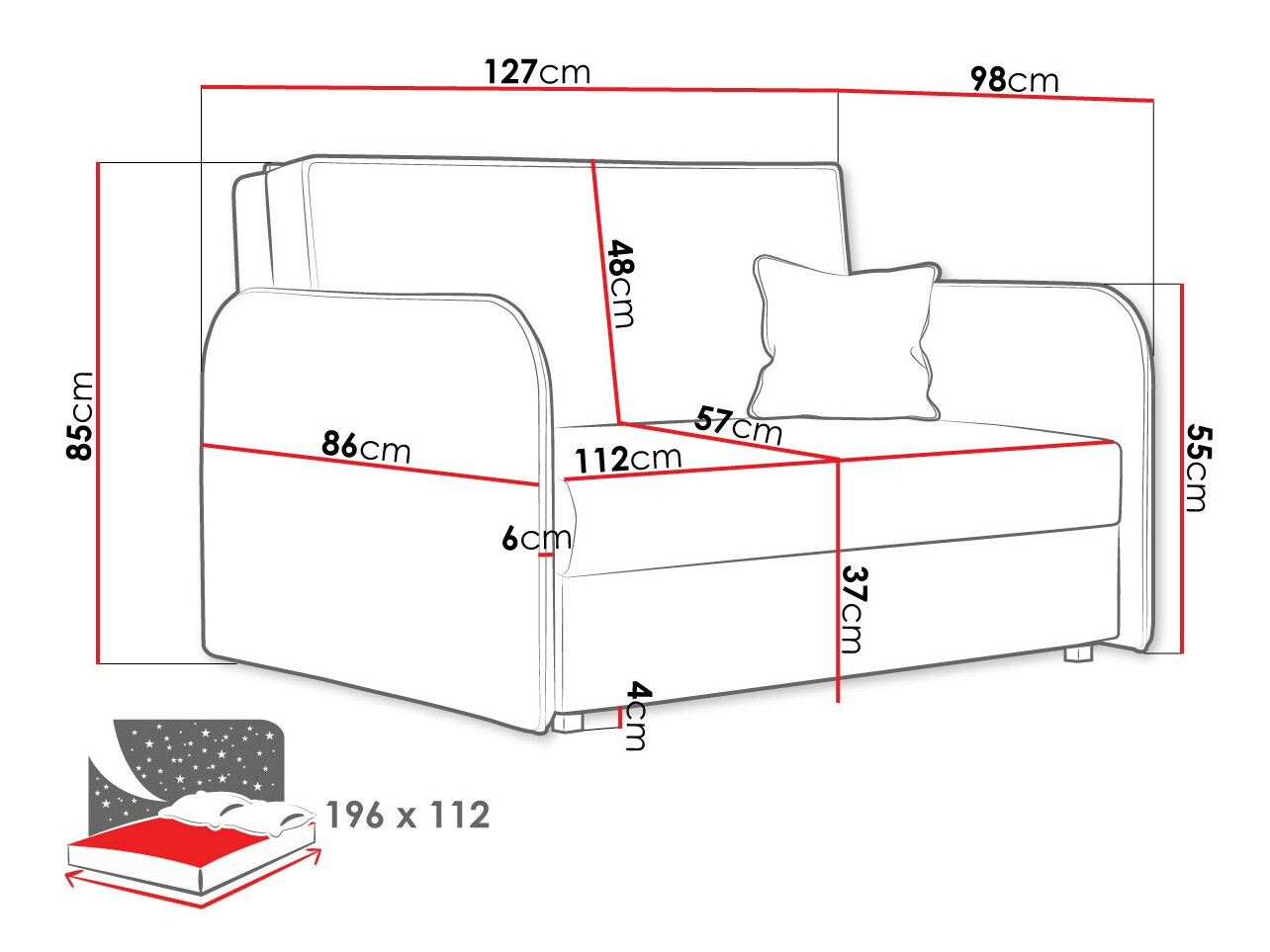 Sofa bed Lirael II (Again 85)