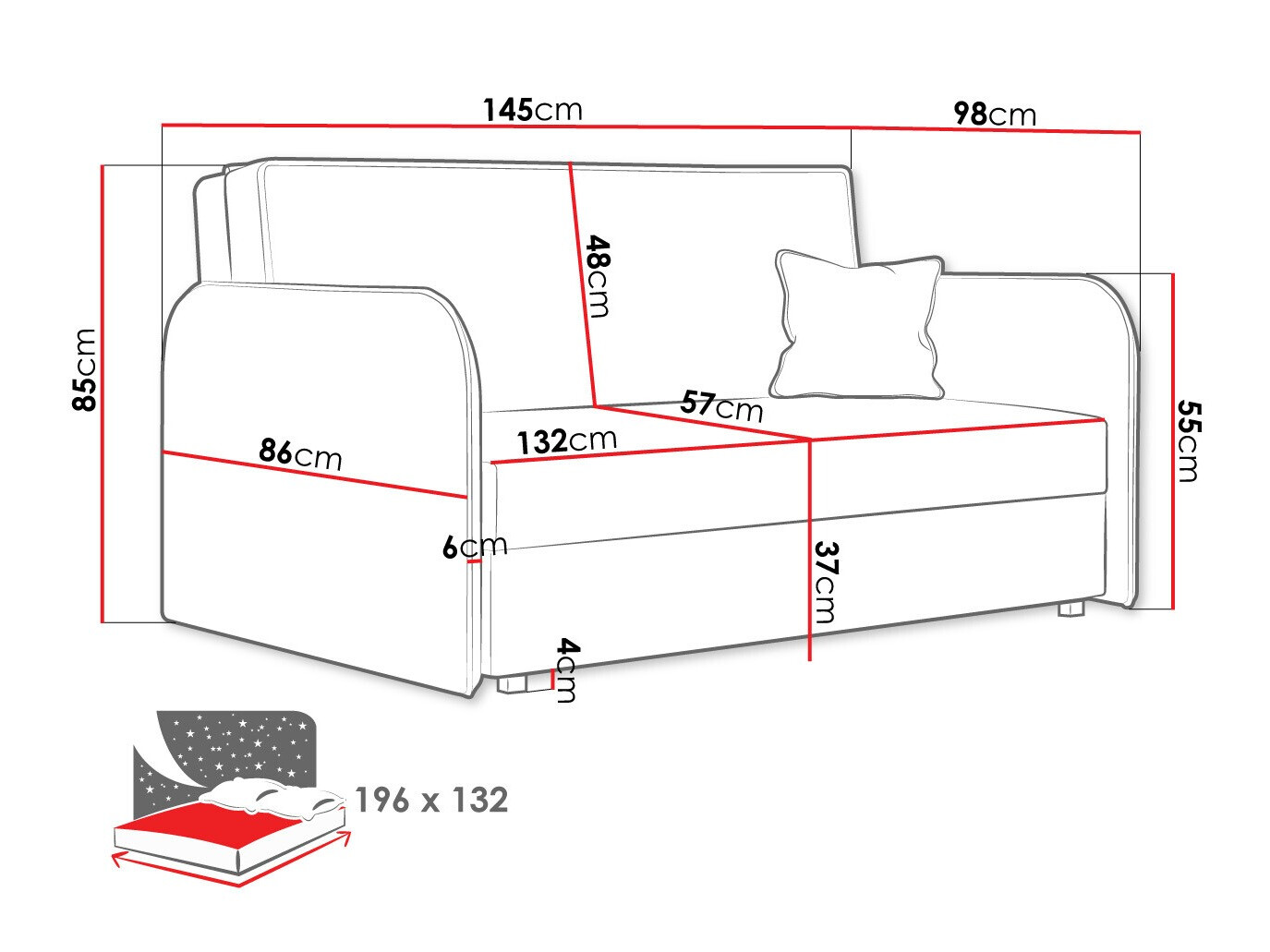 Sofa bed Lirael III (Again 80)