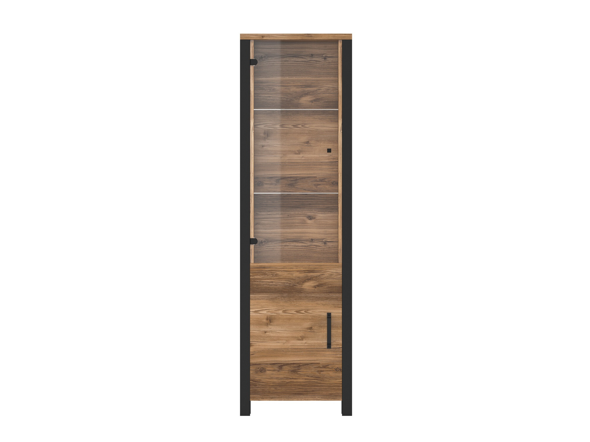 Bookcase Tornua 101 (Dark spruce + Matte black)