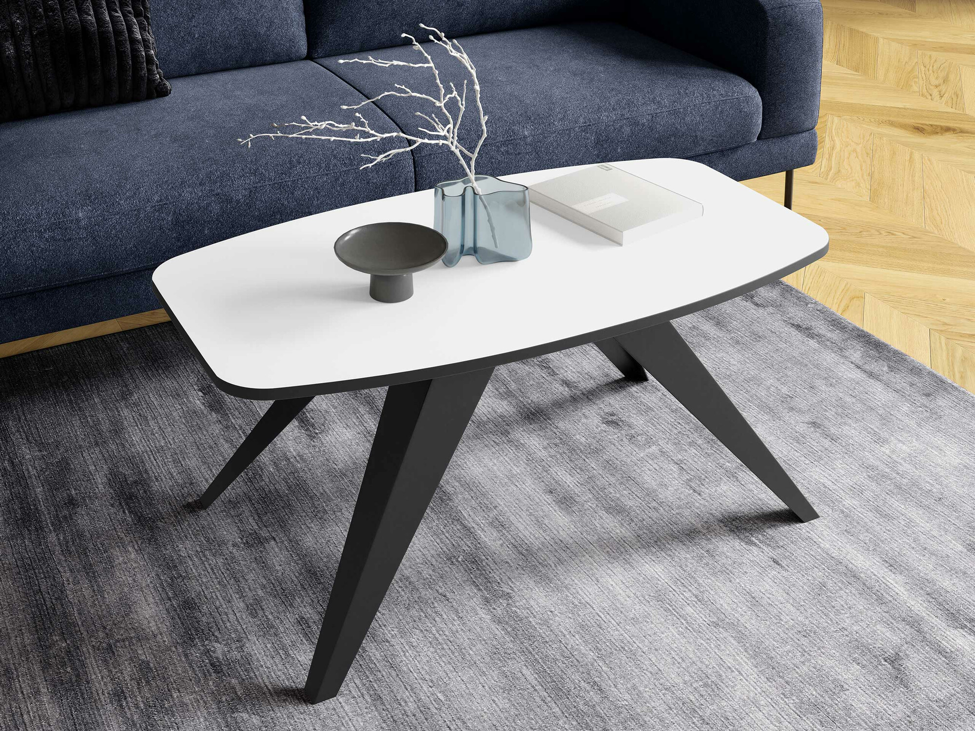 Coffee table Oswego 117 (Black + White)