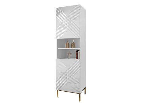 Bookcase Levelbu 105 (White + Glossy white)