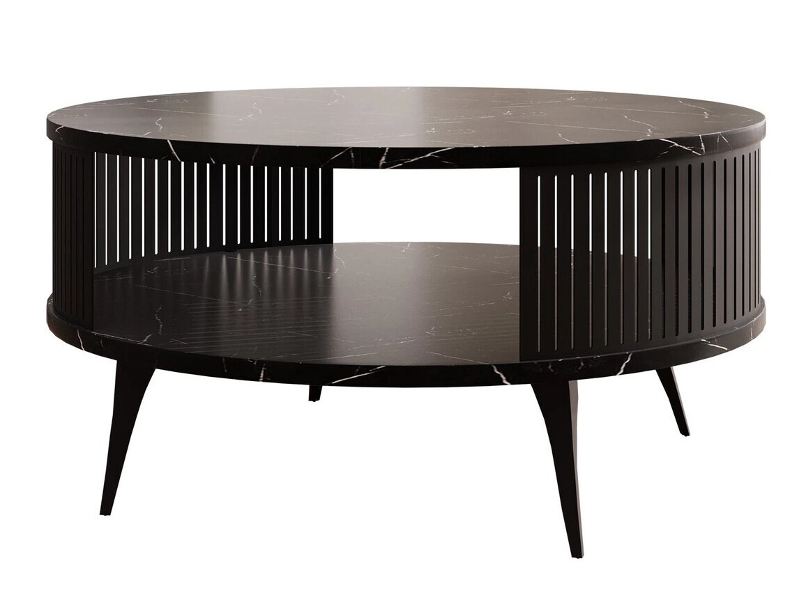Coffee table Vitum (Black + Black marble)