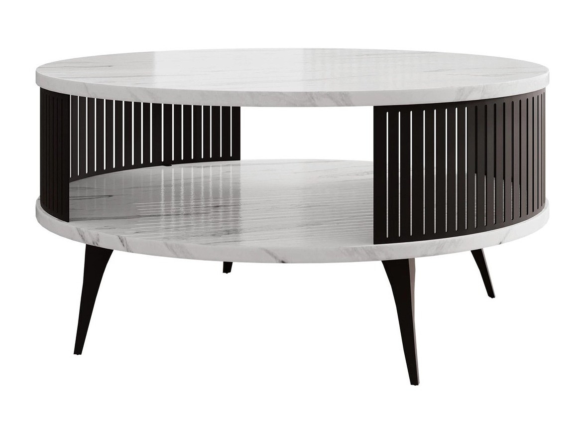 Coffee table Vitum (Black + White marble)