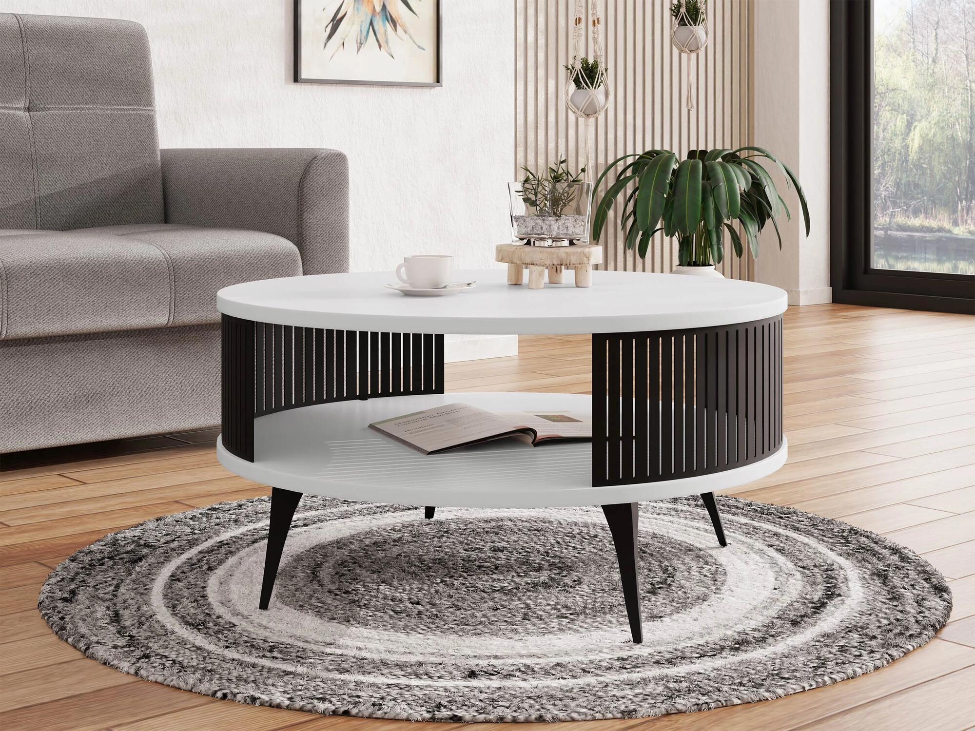 Coffee table Vitum (Black + White)