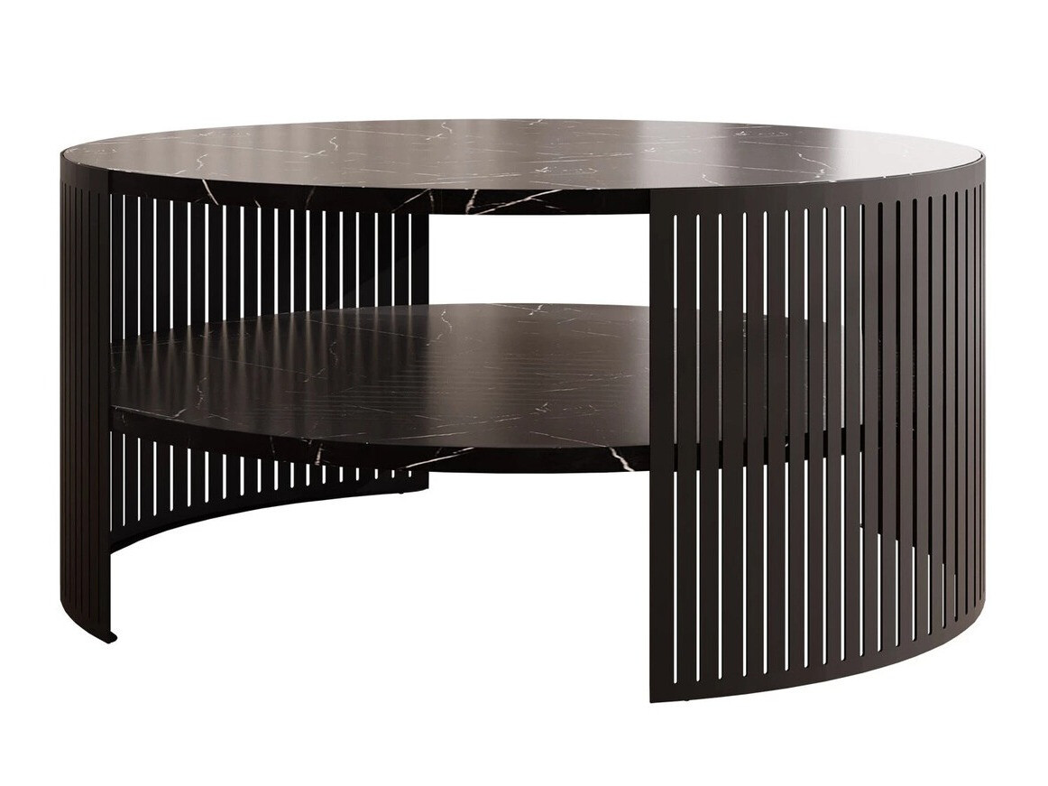 Coffee table Civer (Black + Black marble)
