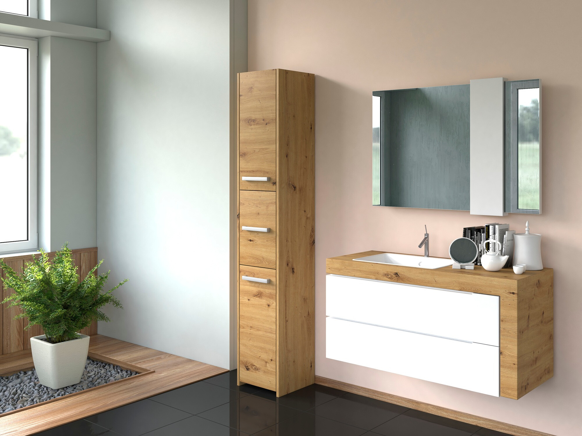 Freestanding bathroom cabinet Mandeville 249 (Artisan oak)