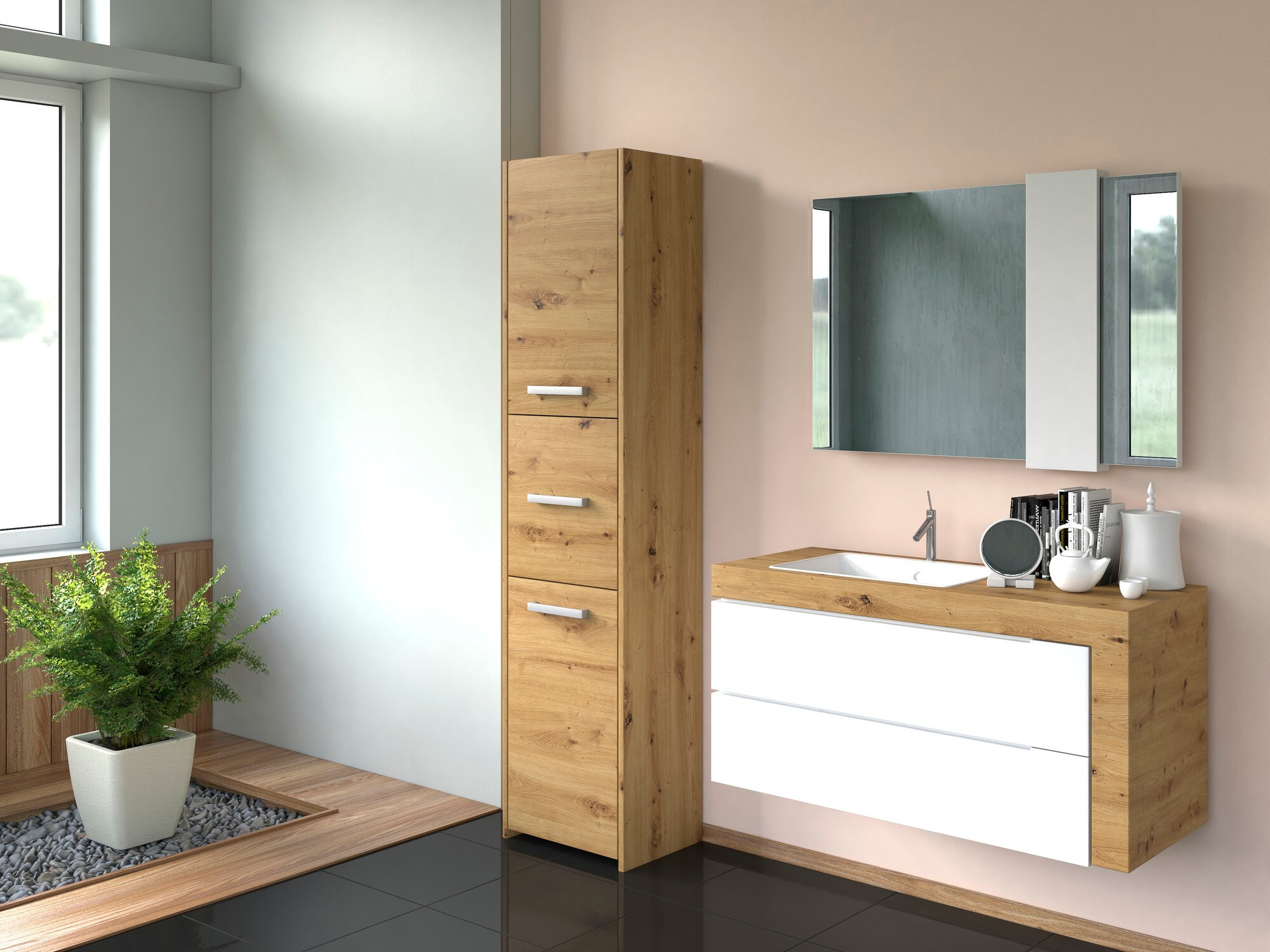 Freestanding bathroom cabinet Mandeville 251 (Artisan oak)