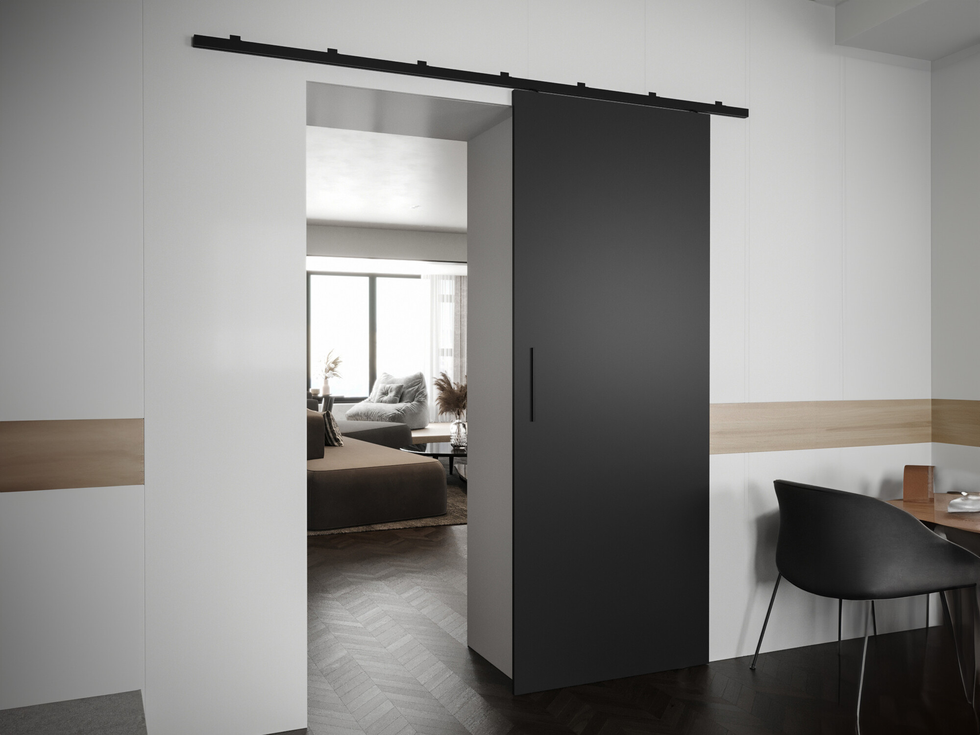 Sliding door Hartford 487 (Black)