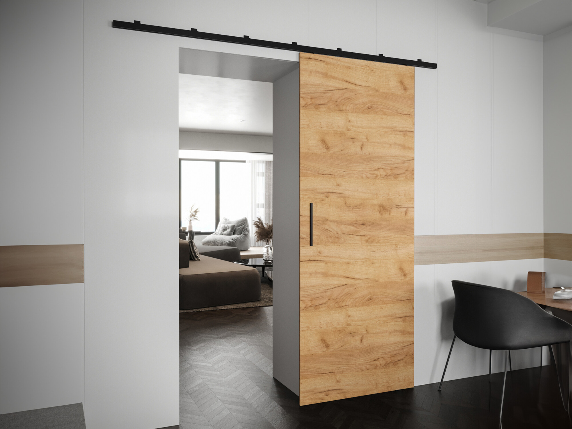 Sliding door Hartford 487 (Craft golden oak)