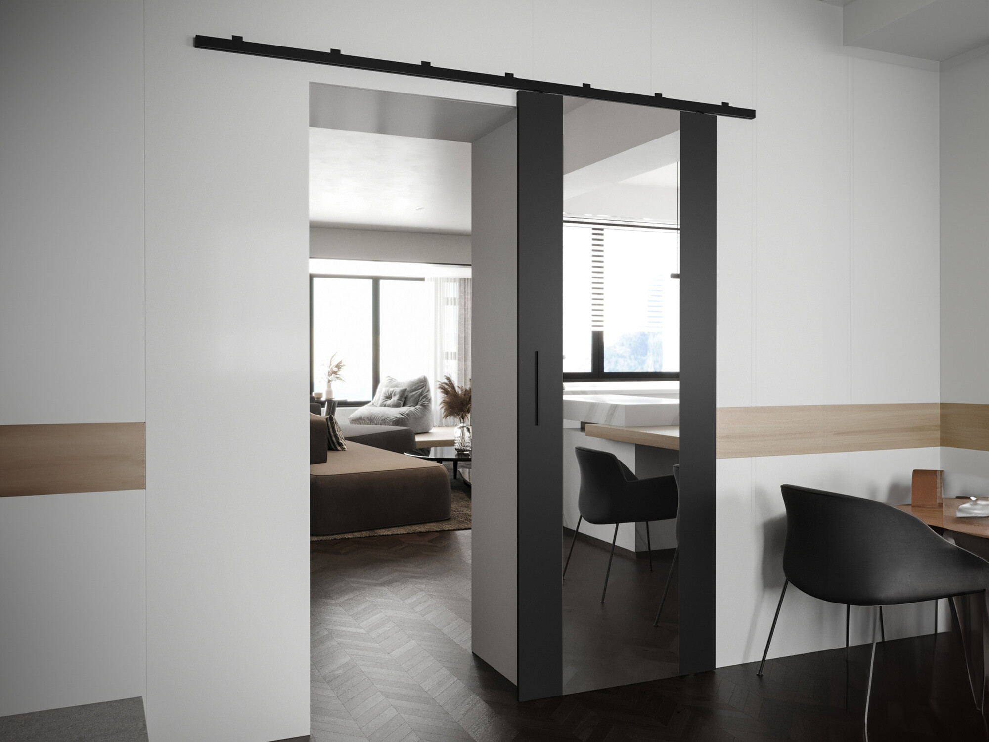 Sliding door Hartford 490 (Black)