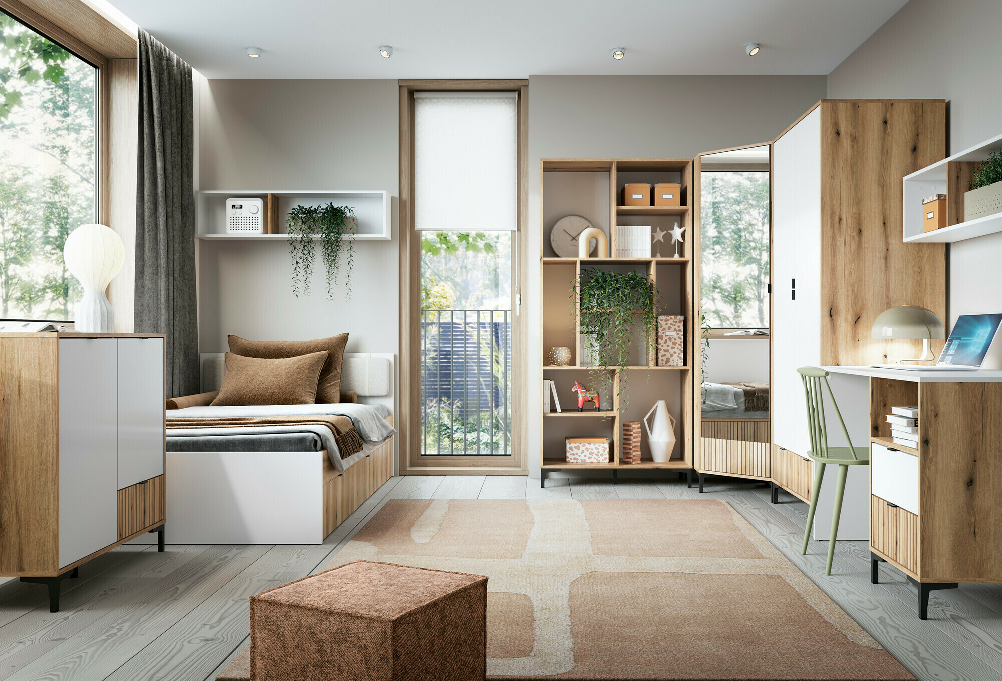 Corner wardrobe Lorcamu 112