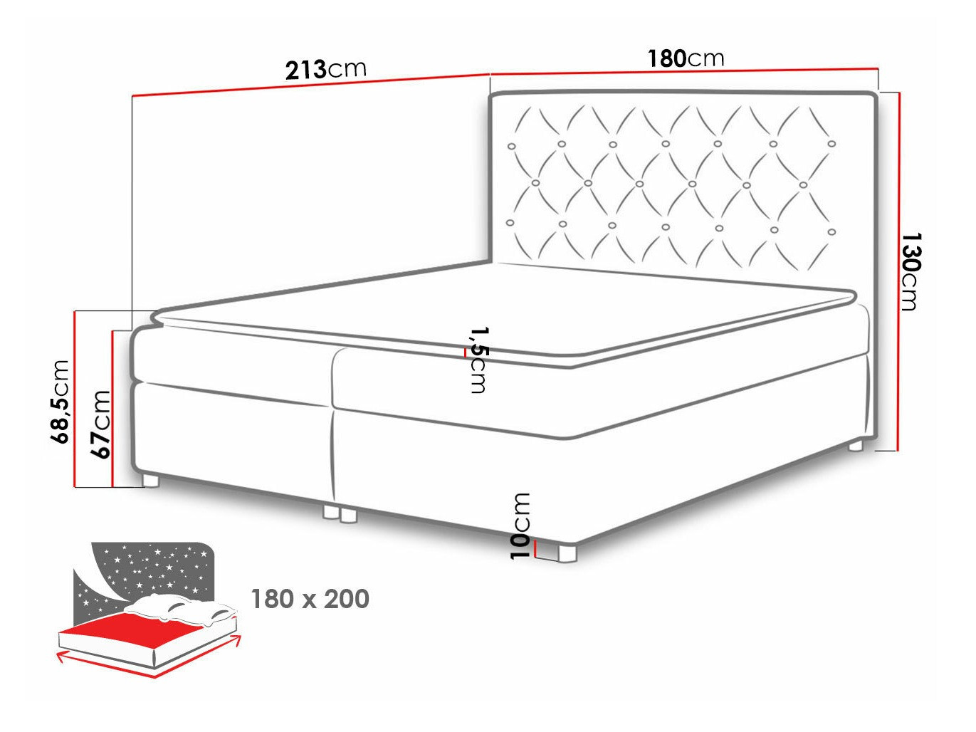 Continental bed Domus (Soft 017)