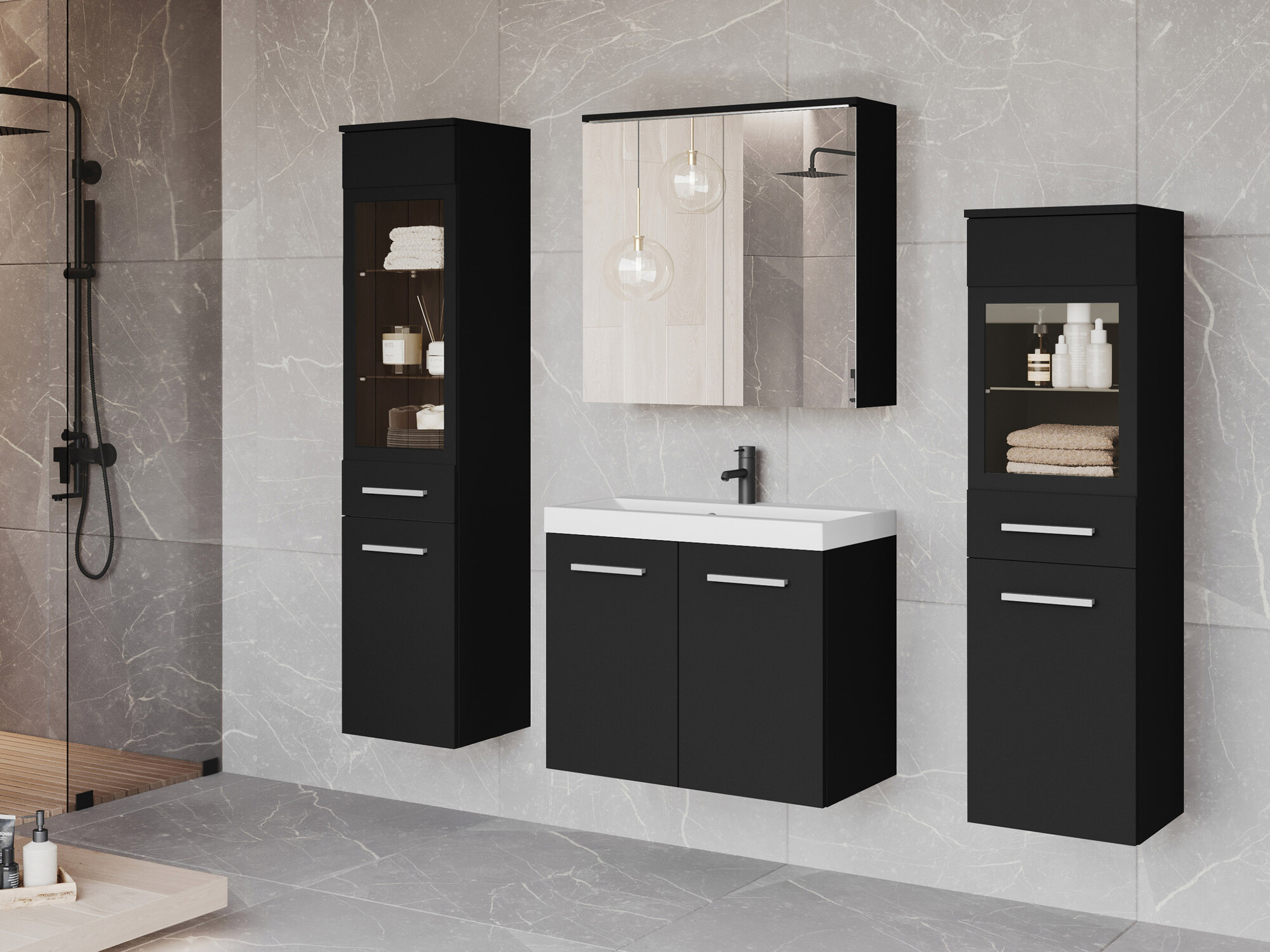 Bathroom set Scientia III (Graphite)