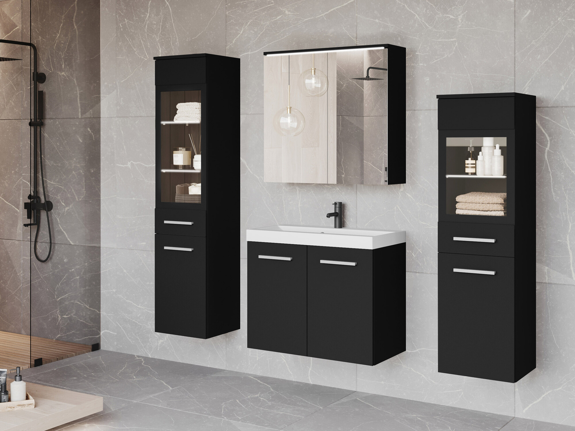 Bathroom set Scientia III (Graphite)