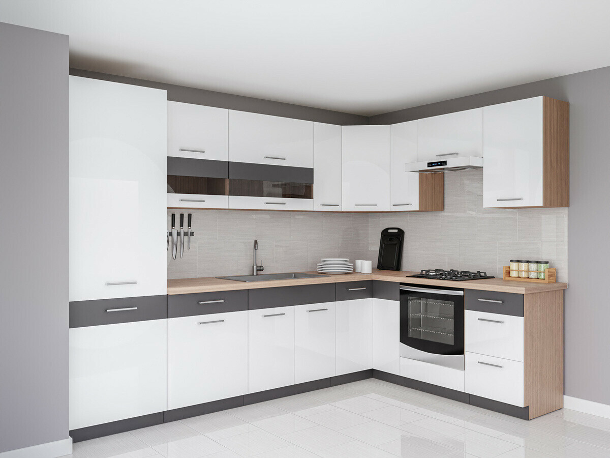 Modular kitchen set Mode White 130