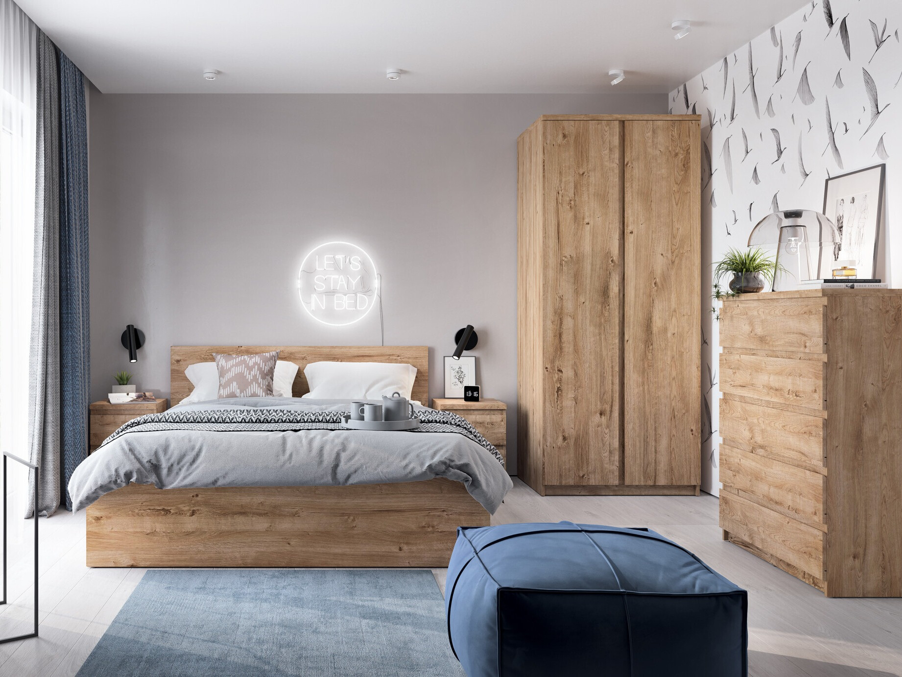 Bed Merfere 107 (Oak)