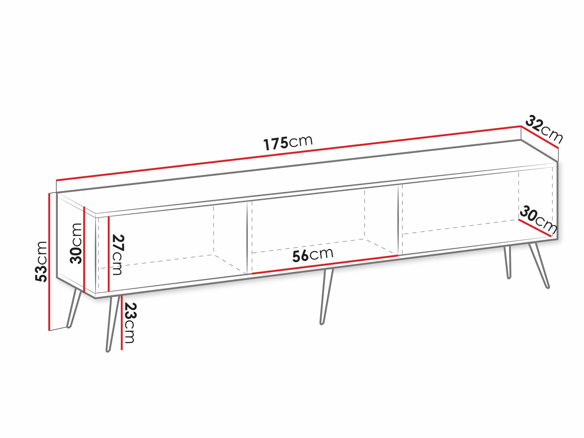 TV stand Princal III (White)
