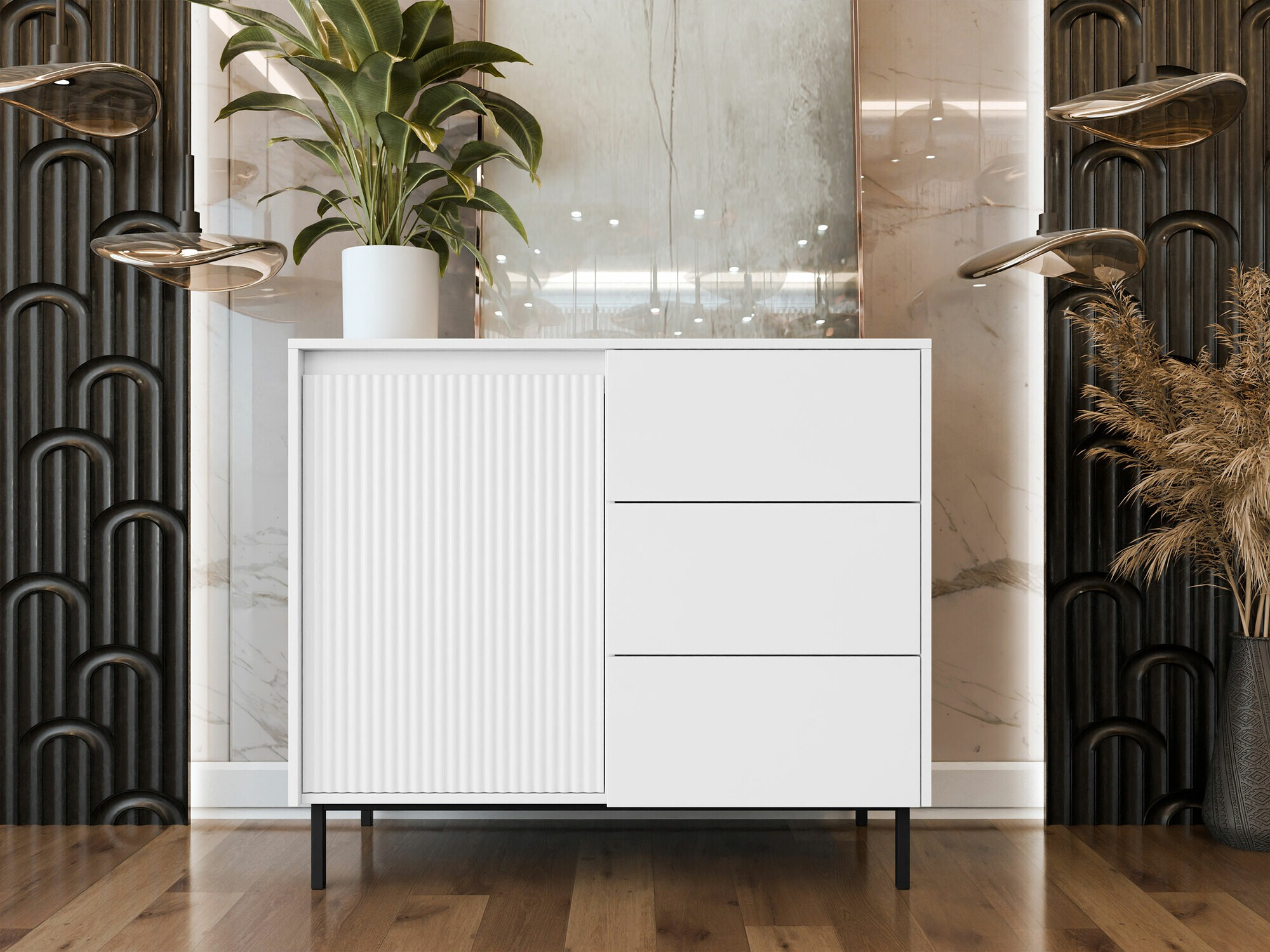 Chest of drawers Comfivo Delruva 100 (White)