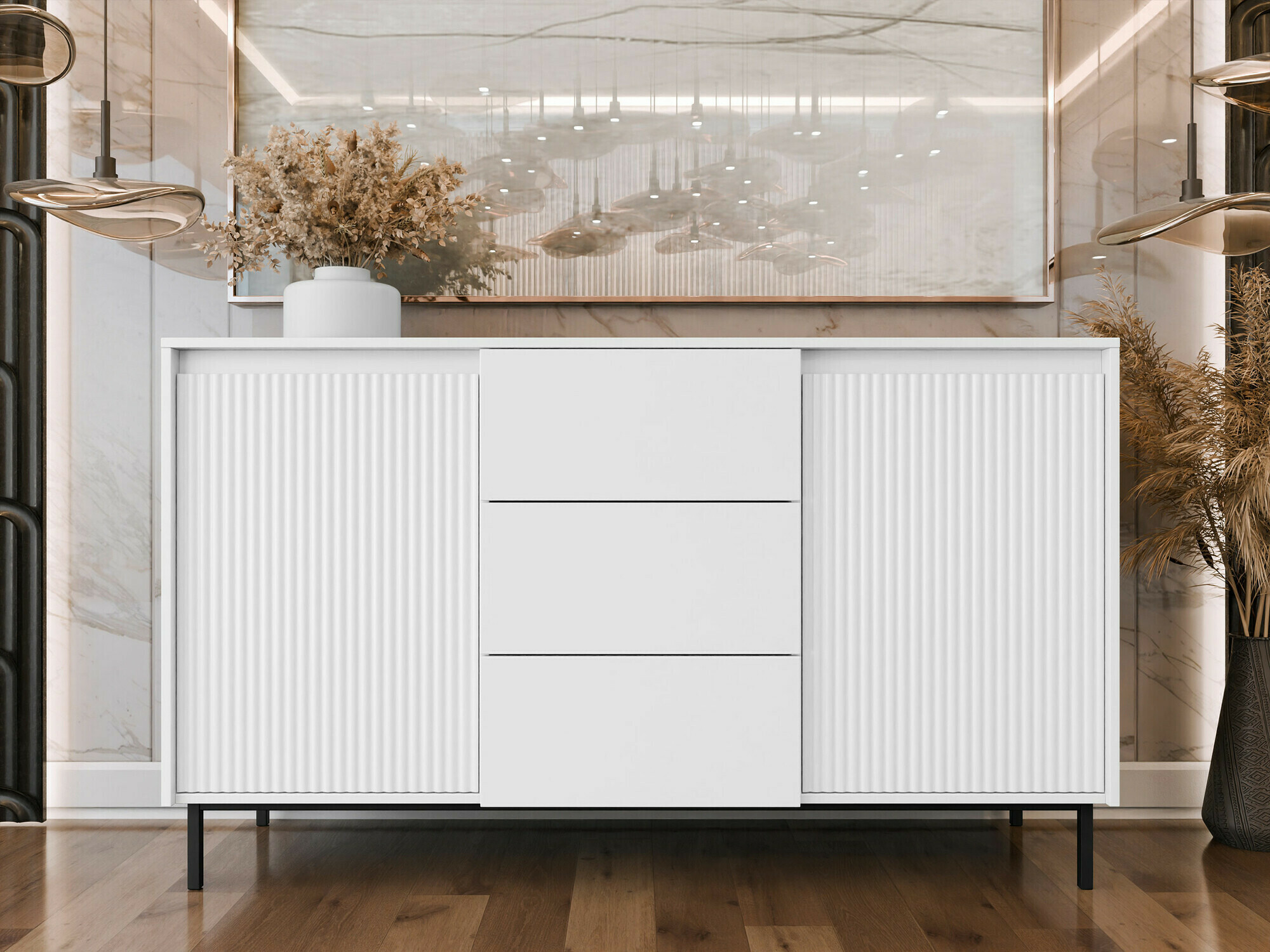 Chest of drawers Comfivo Delruva I (White)