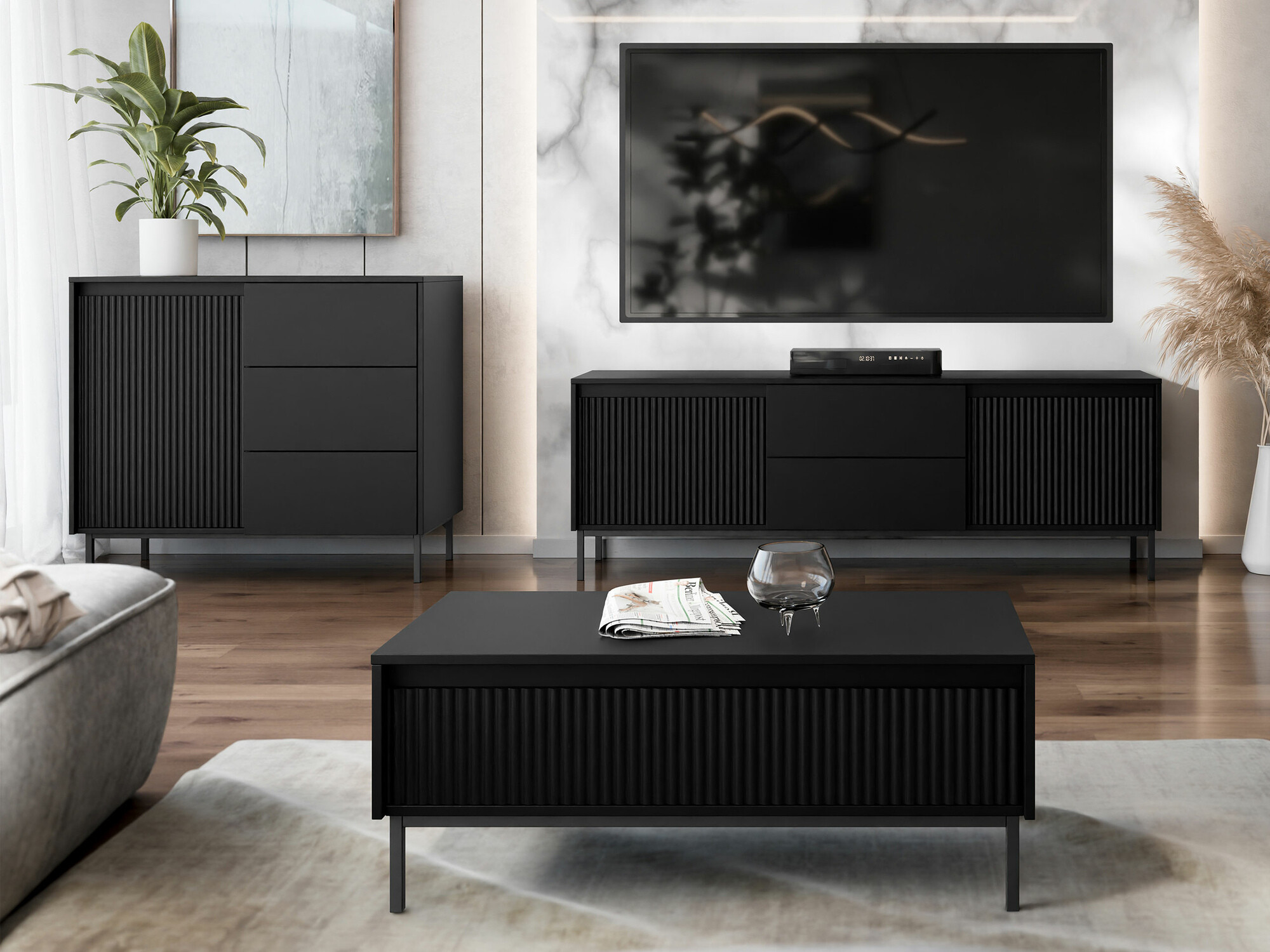 Coffee table Comfivo Delruva (Black)