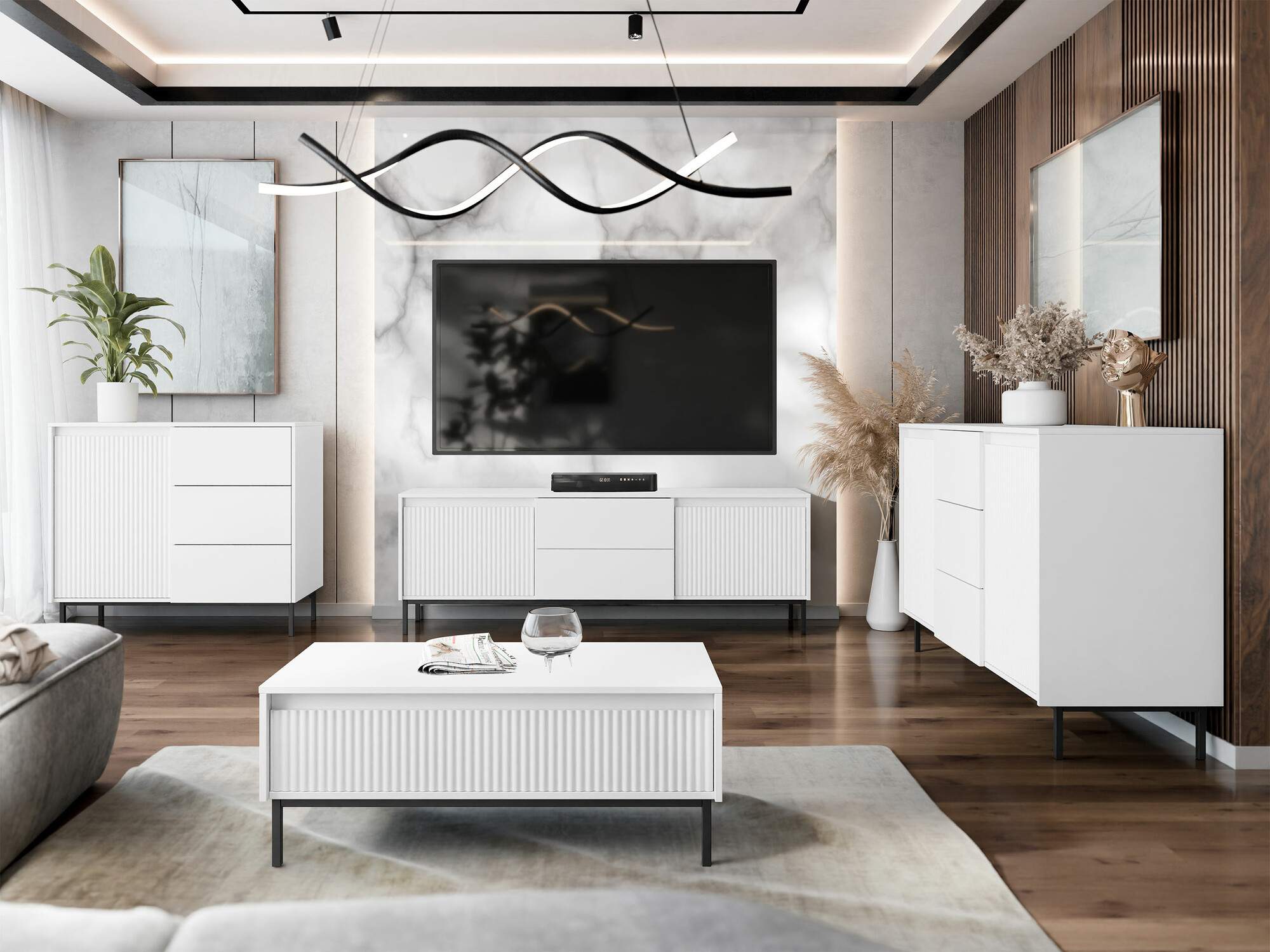 TV stand Comfivo Delruva I (White)