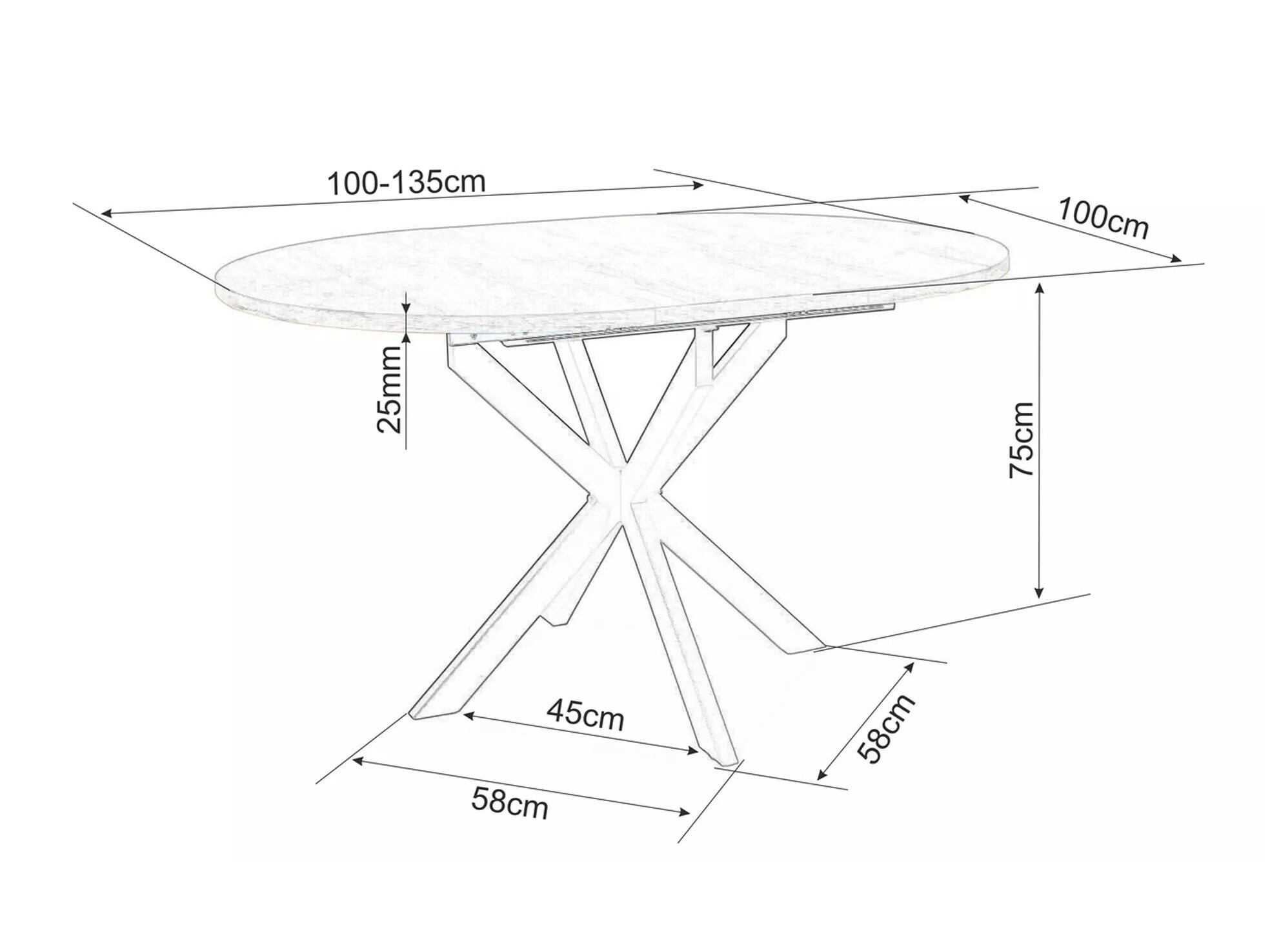 Table Detroit 115 (Artisan oak)