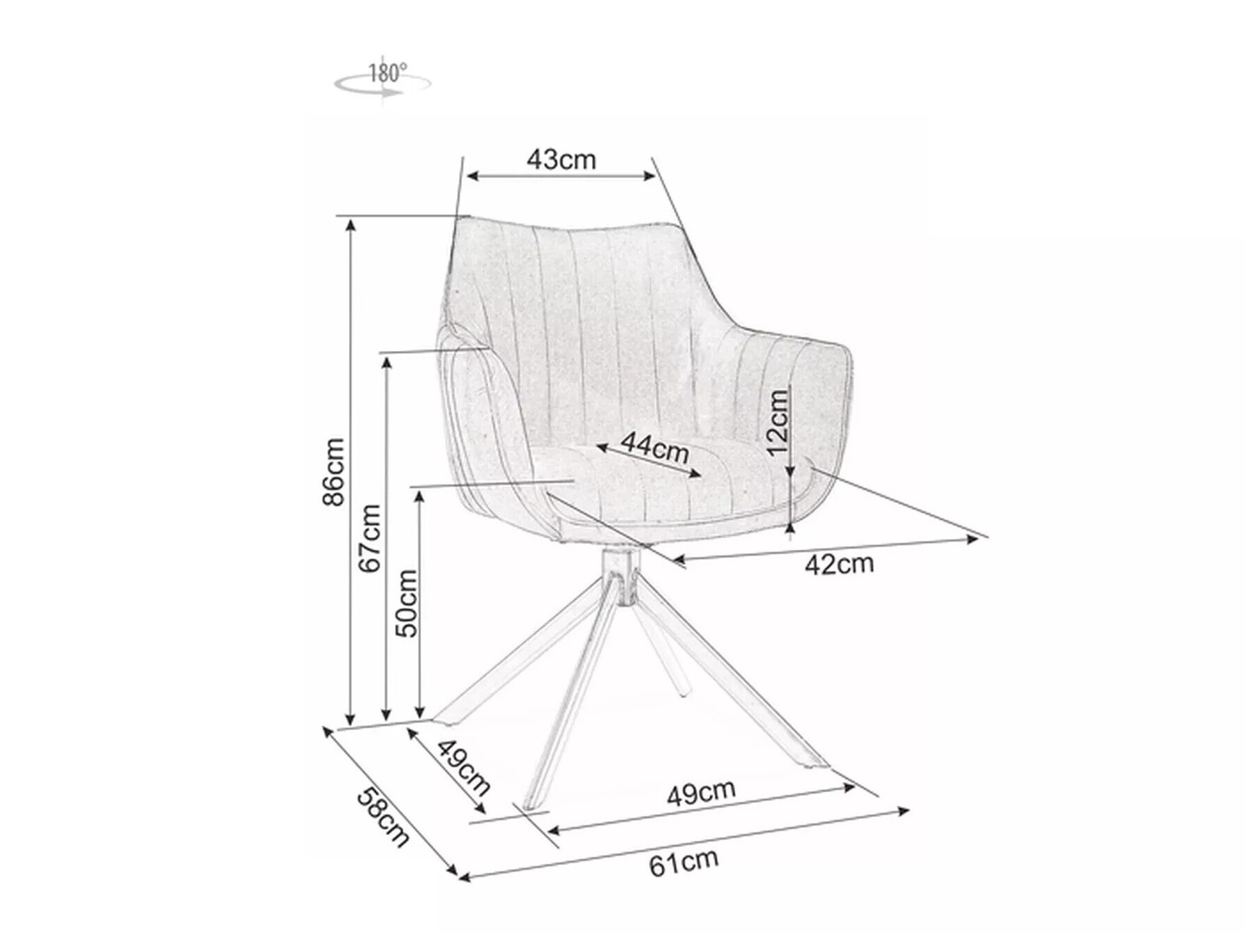 Chair Detroit 134 (Bluvel 19)