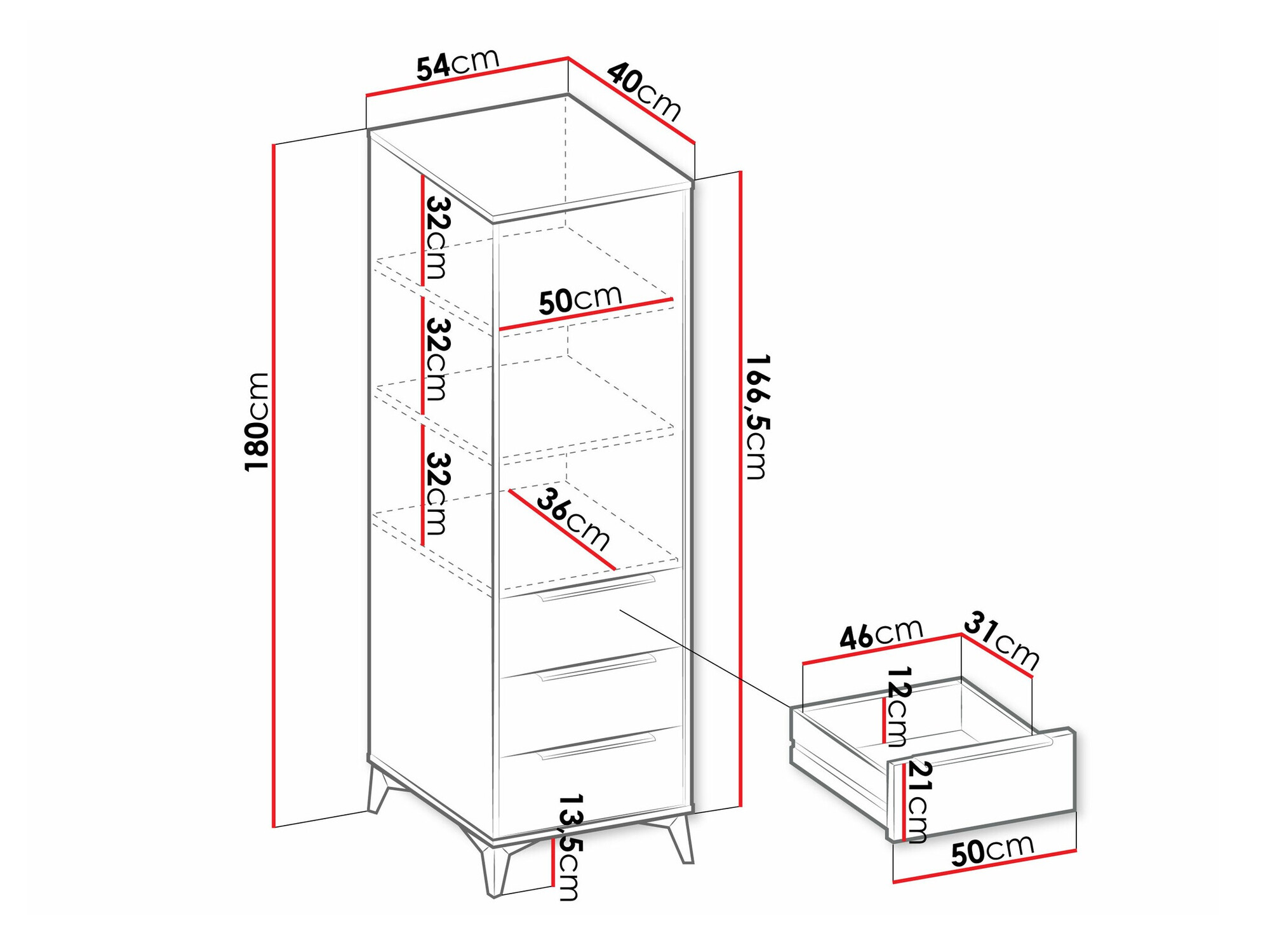 Bookcase Comfivo Citrus