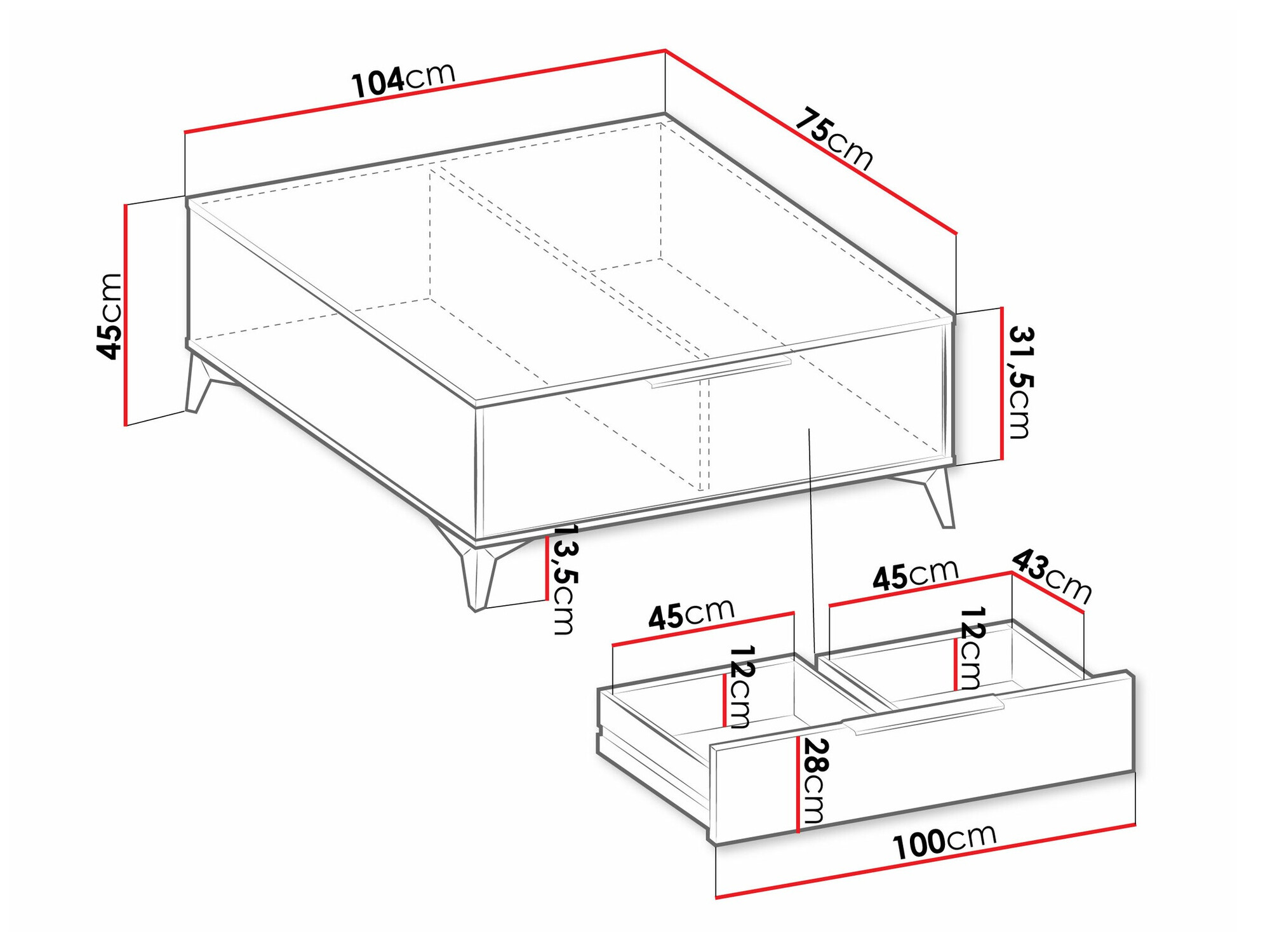 Coffee table Comfivo Citrus