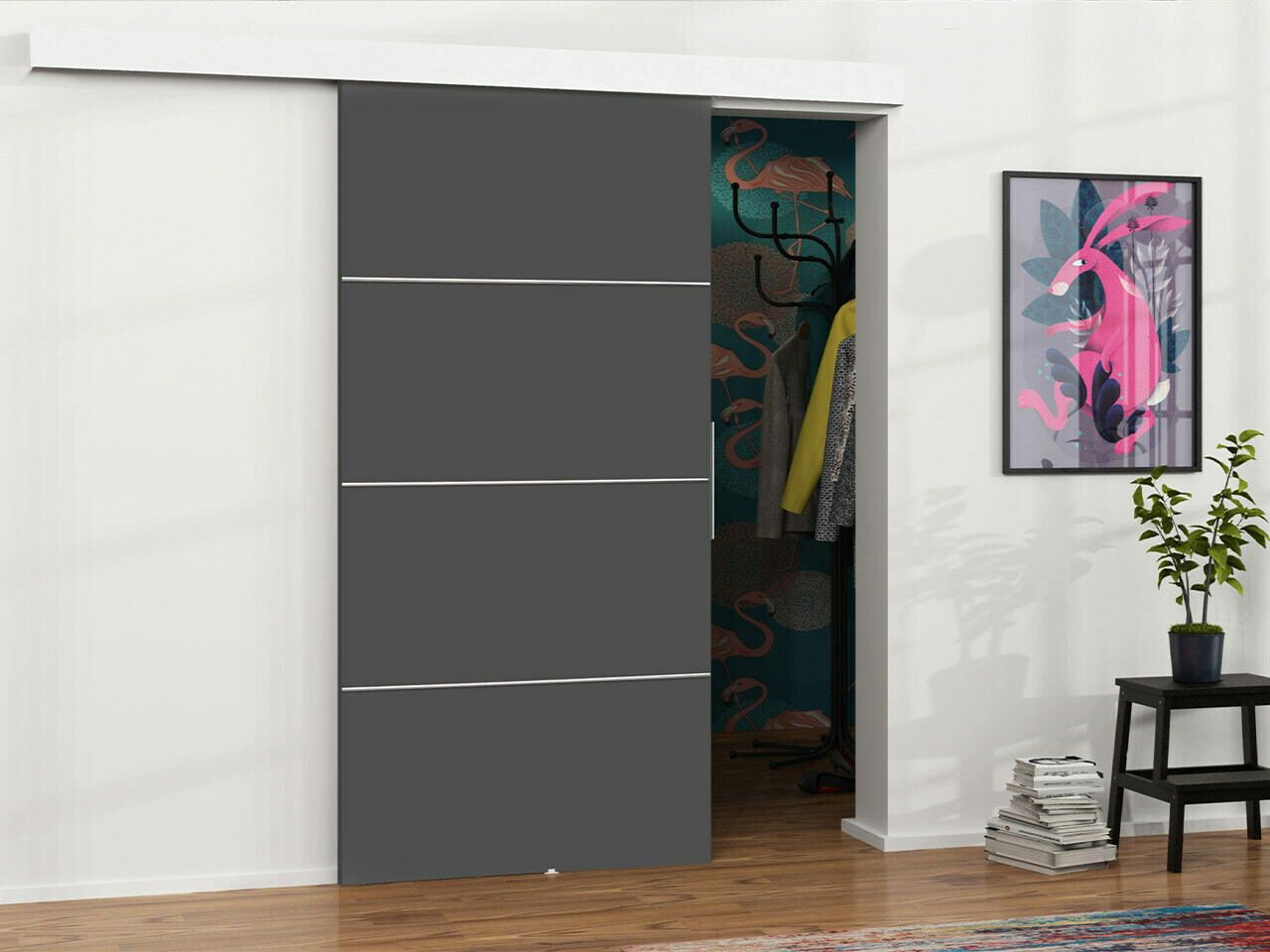 Sliding door Dover 145 (Anthracite)