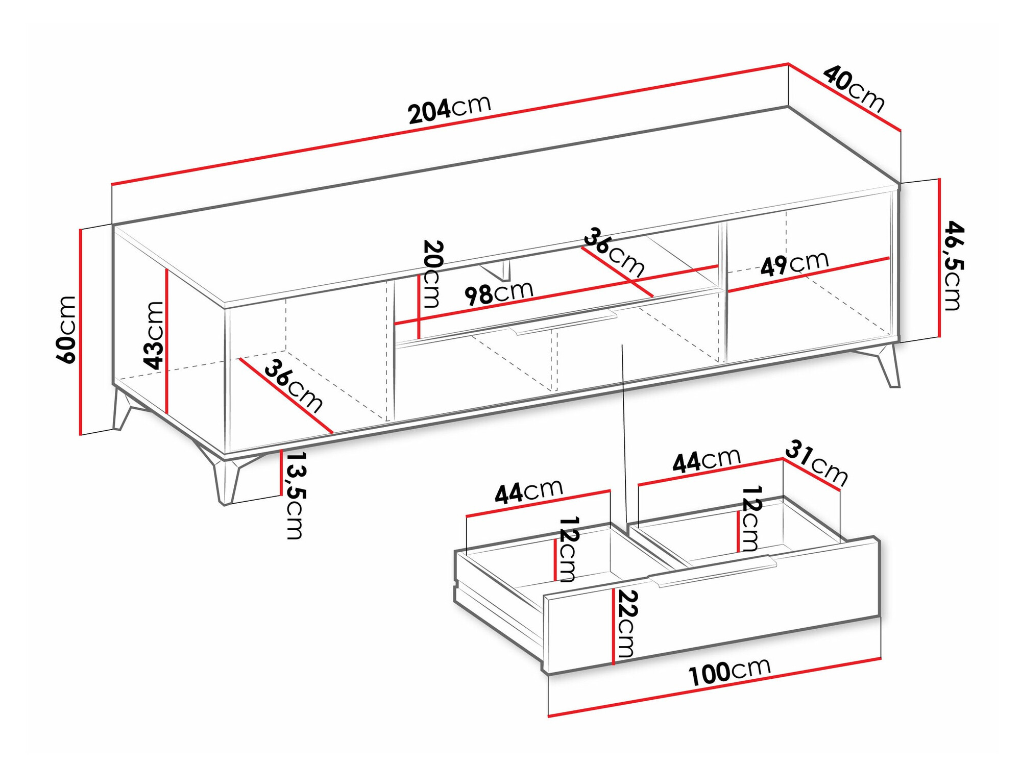 TV stand Comfivo Citrus