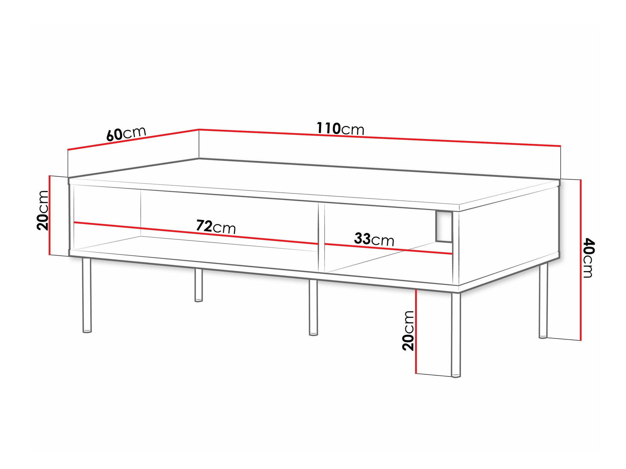Coffee table Celra (Black)