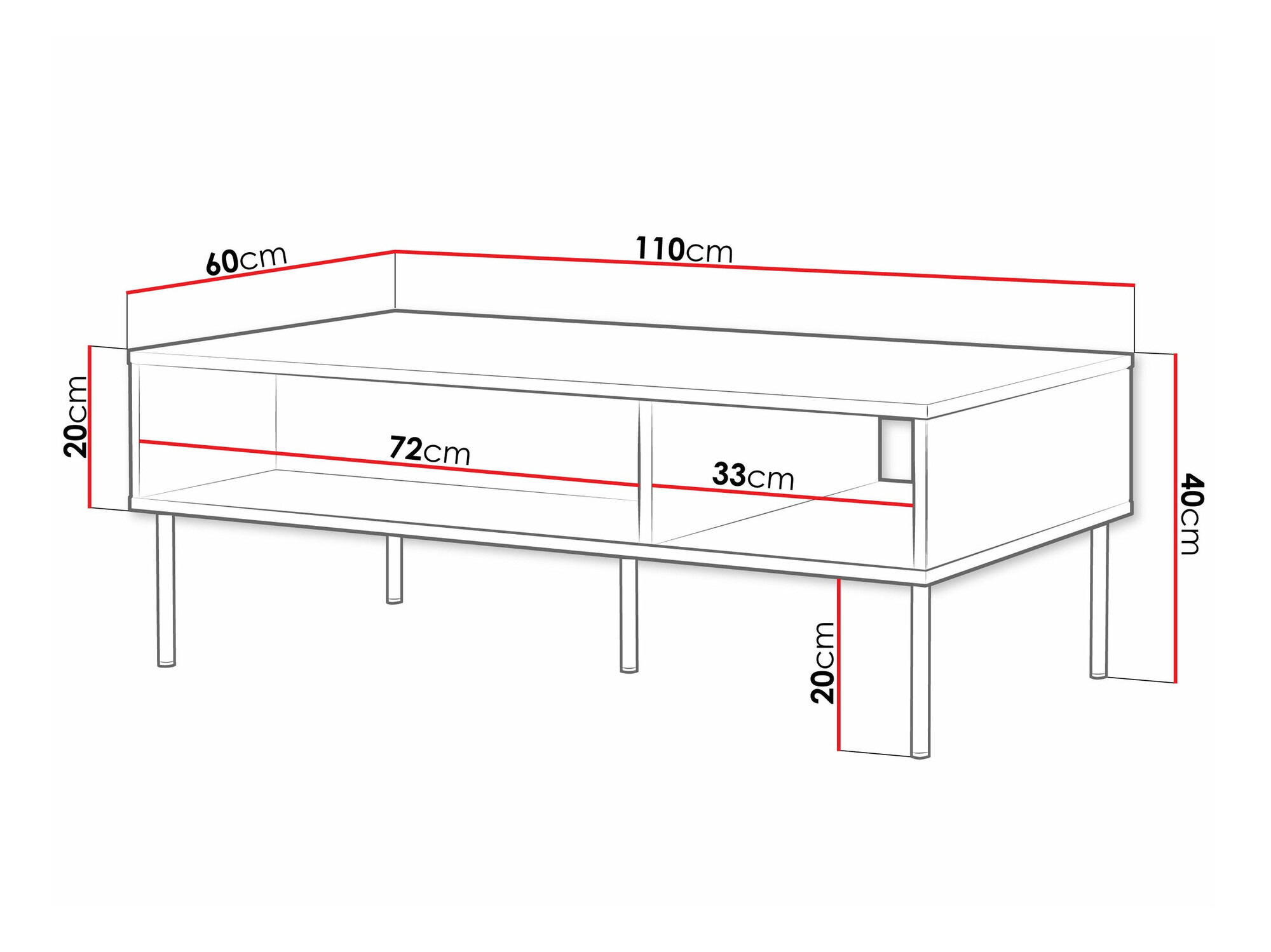 Coffee table Celra (White)