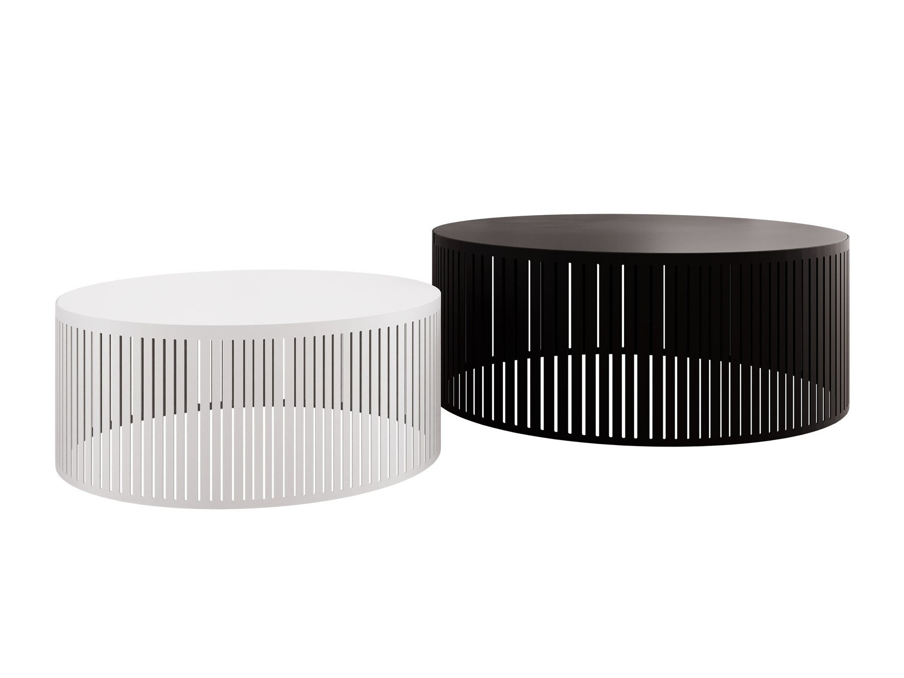 Coffee table set Prunis (White + Black)