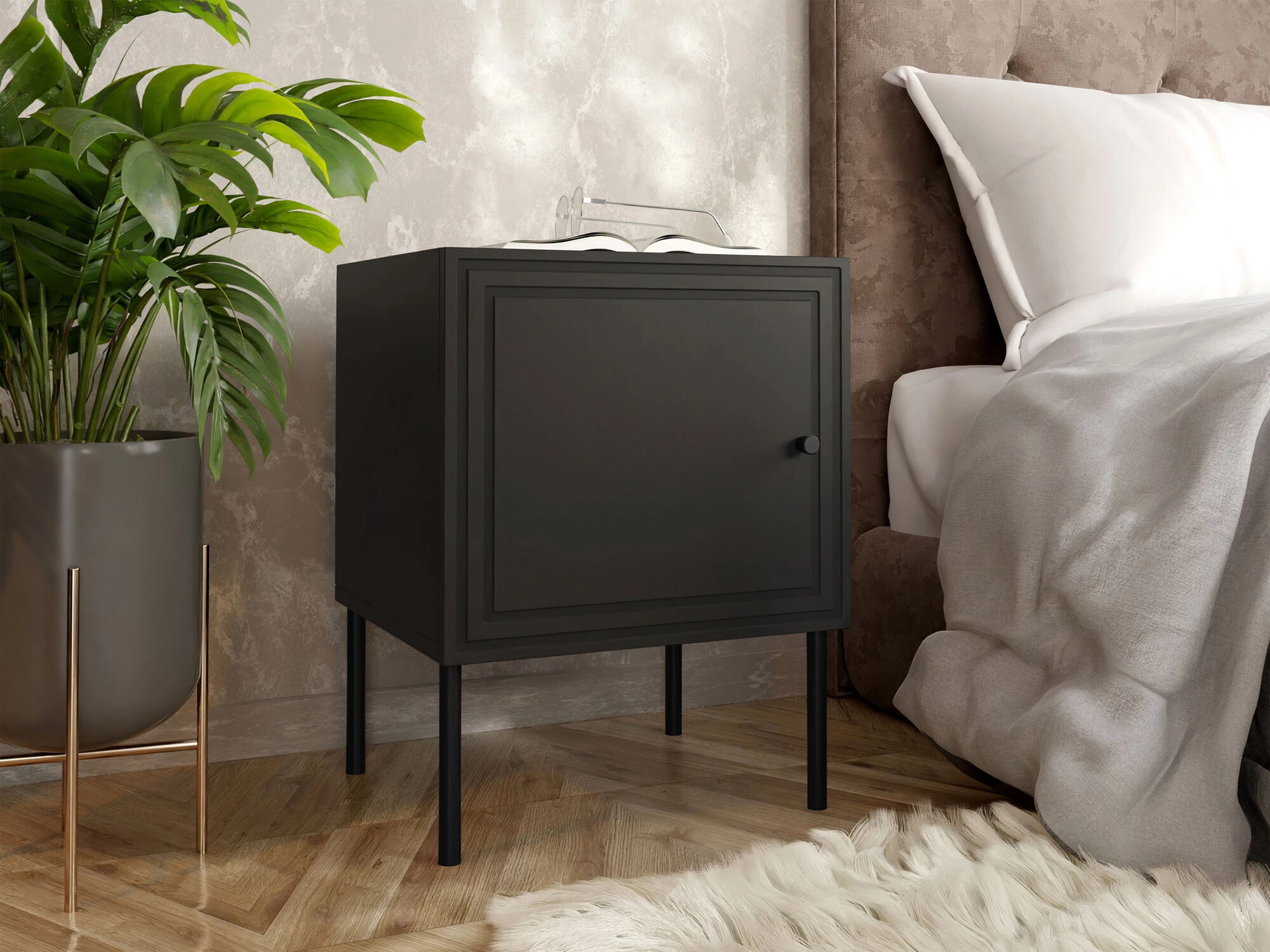 Set of bedside tables Celra (Black)