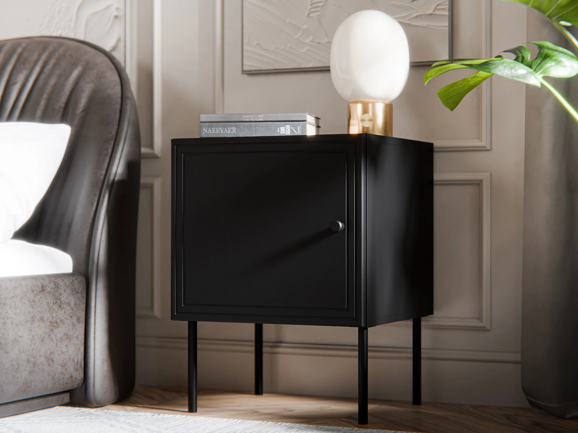 Set of bedside tables Celra (Black)