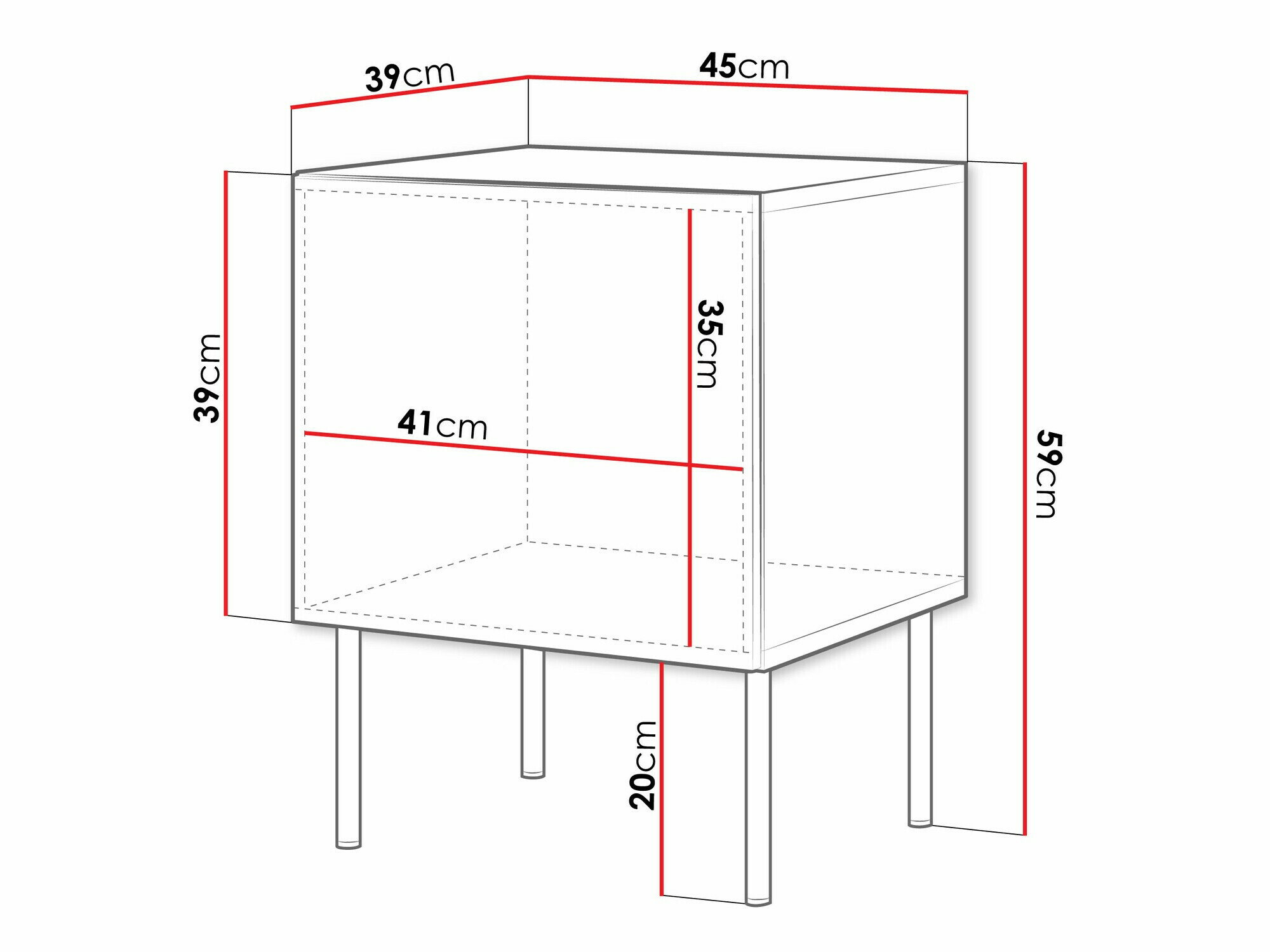 Set of bedside tables Celra (White)