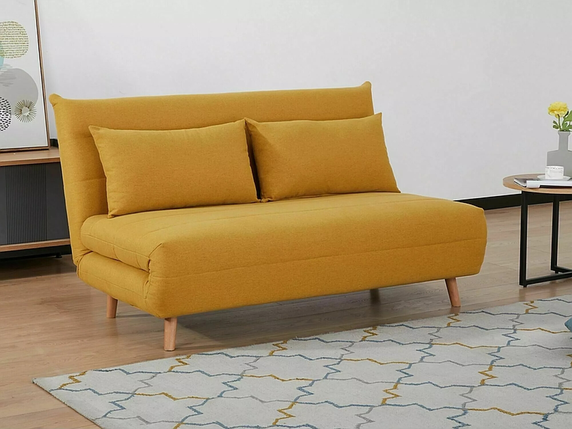 Sofa bed Detroit 139 (Yellow)