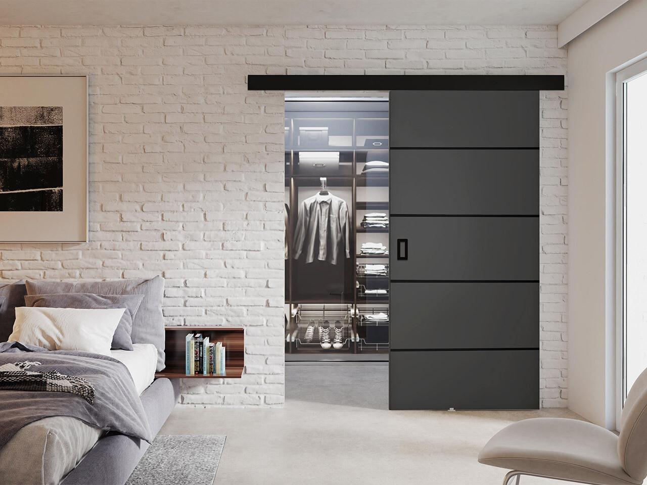 Sliding door Dover 214 (Graphite)