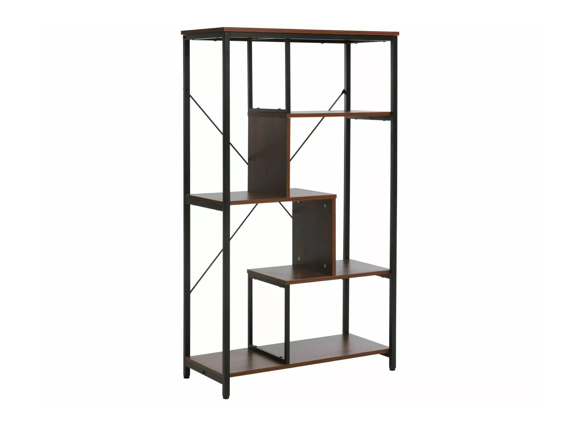 Bookcase Detroit 235 (Walnut + Black)