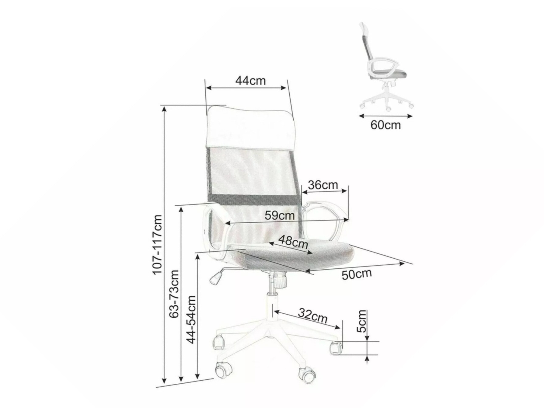 Office chair Detroit 276 (Grey)