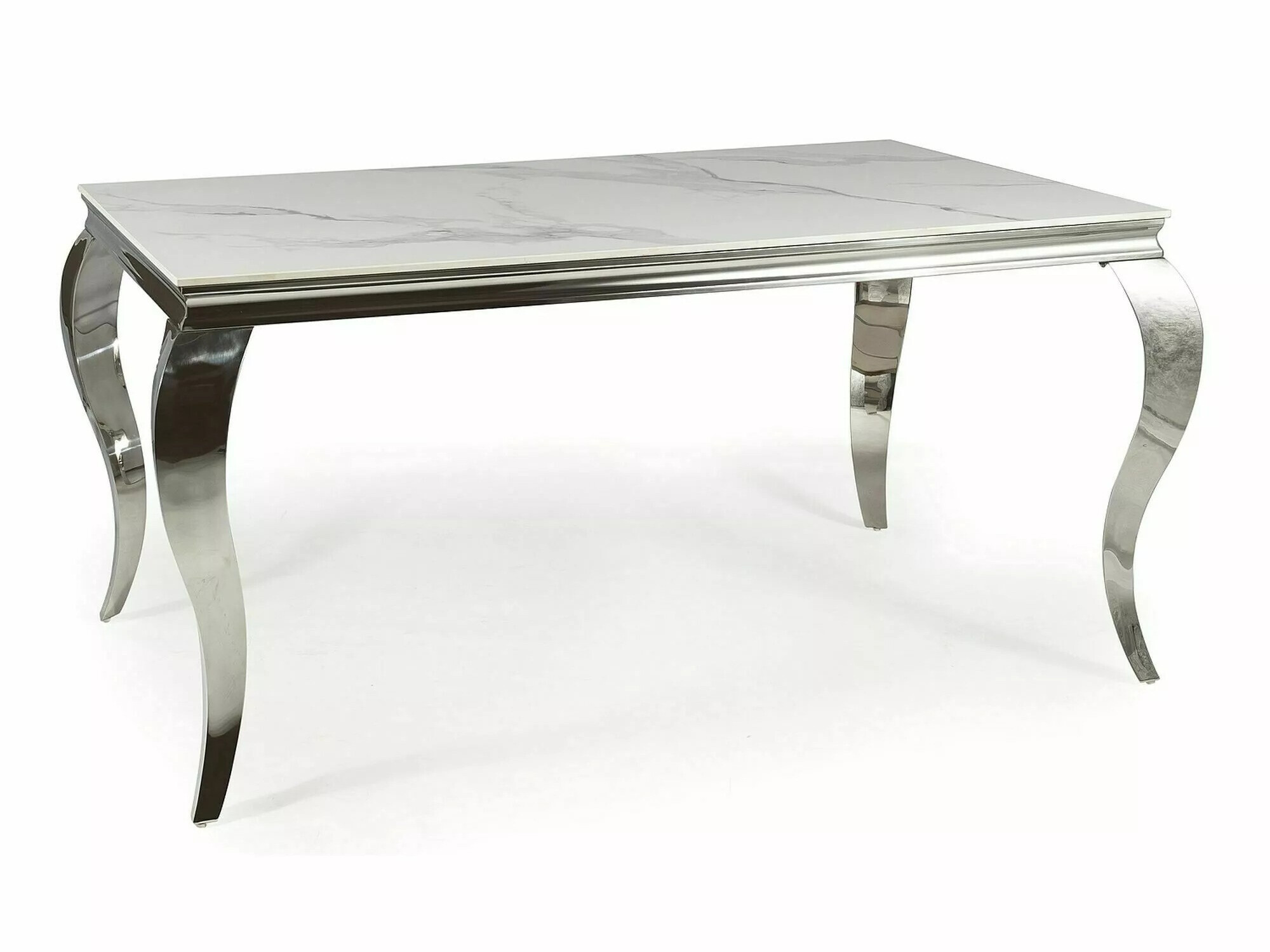 Table Detroit 325 (Silver + White marble)